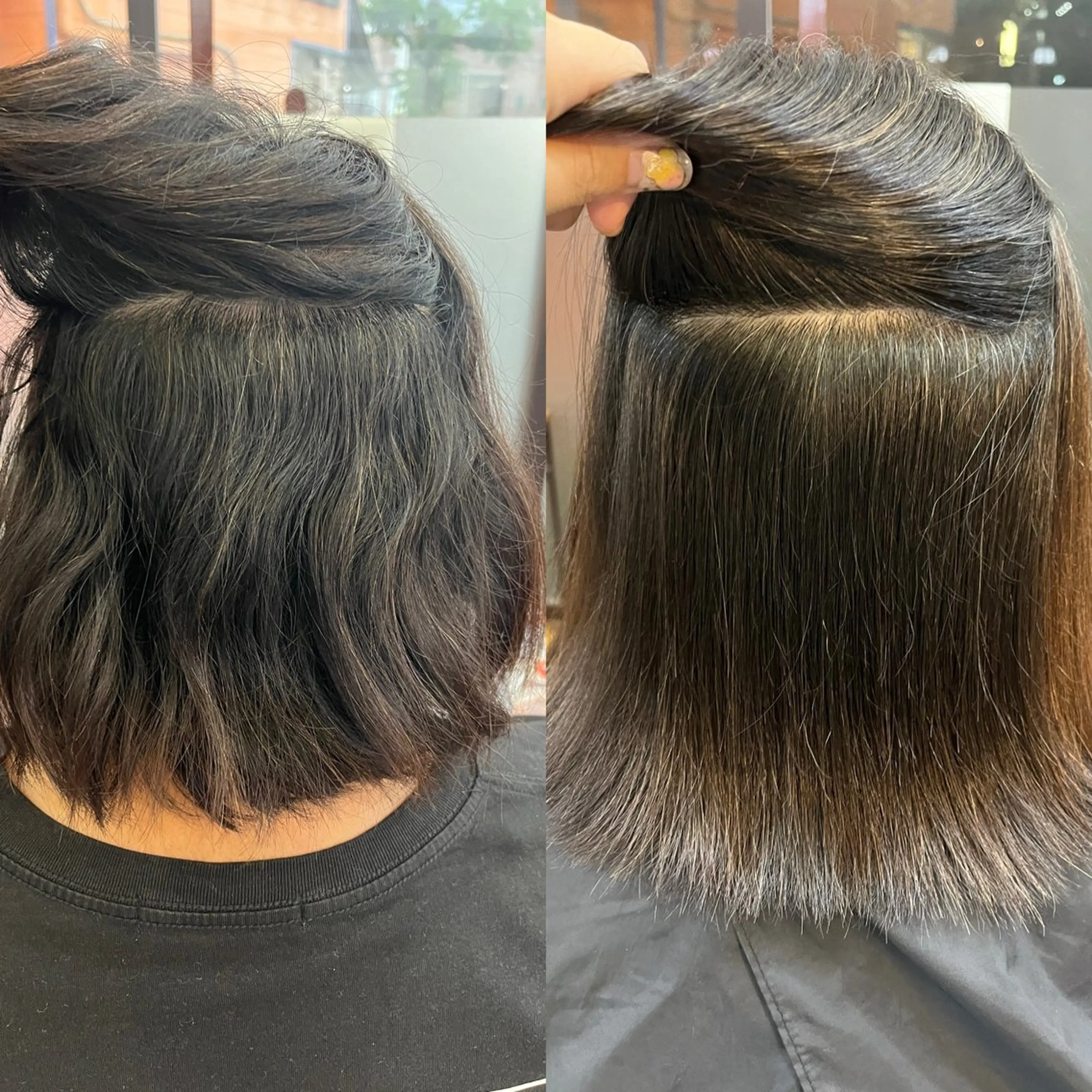 ミディアム 縮毛矯正 hanaco .のヘアスタイル