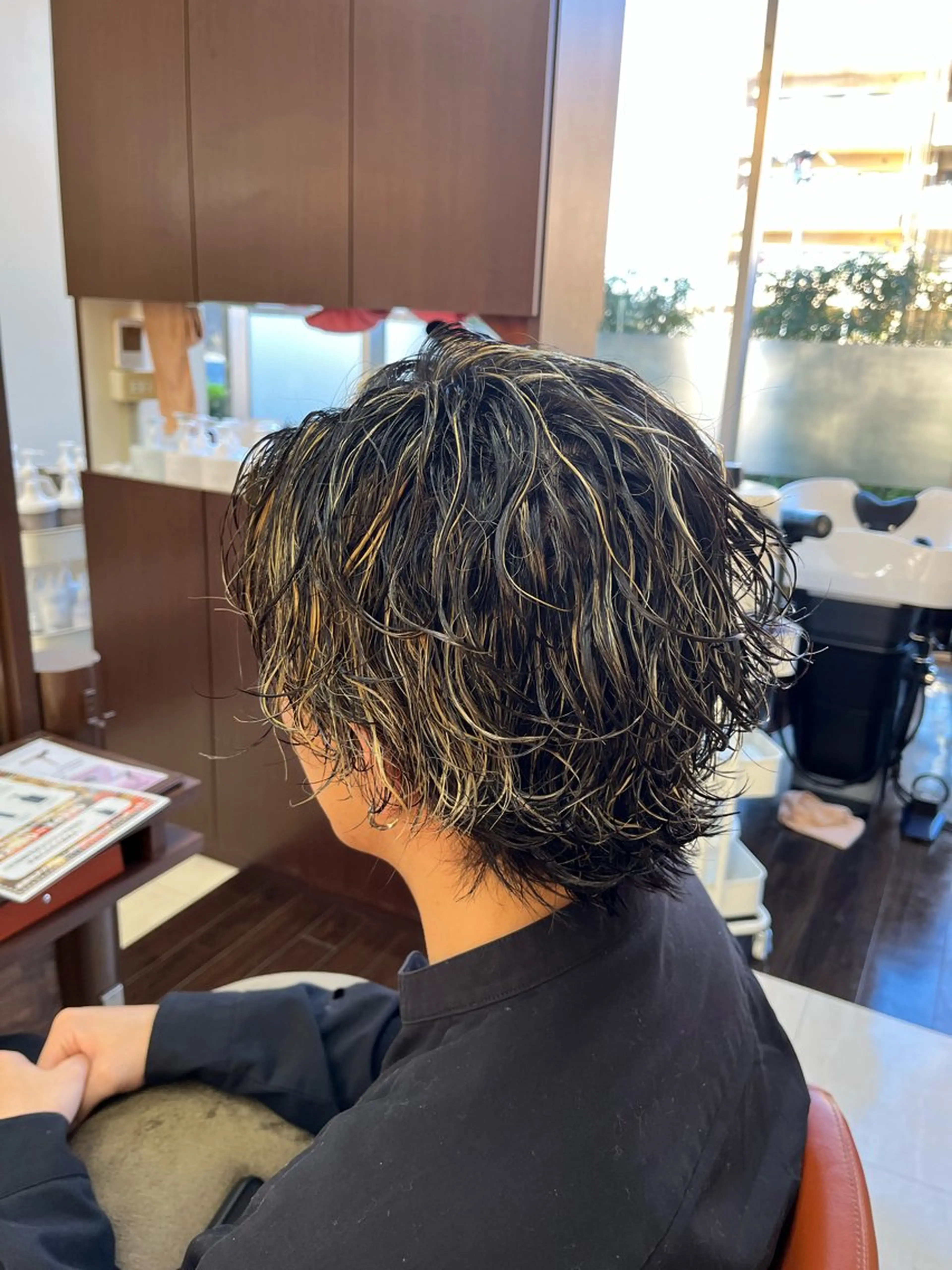 ショート カラー パーマ メンズ メンズメッシュ メッシュ 🧊メンズ特化🧊 高木航希のヘアスタイル