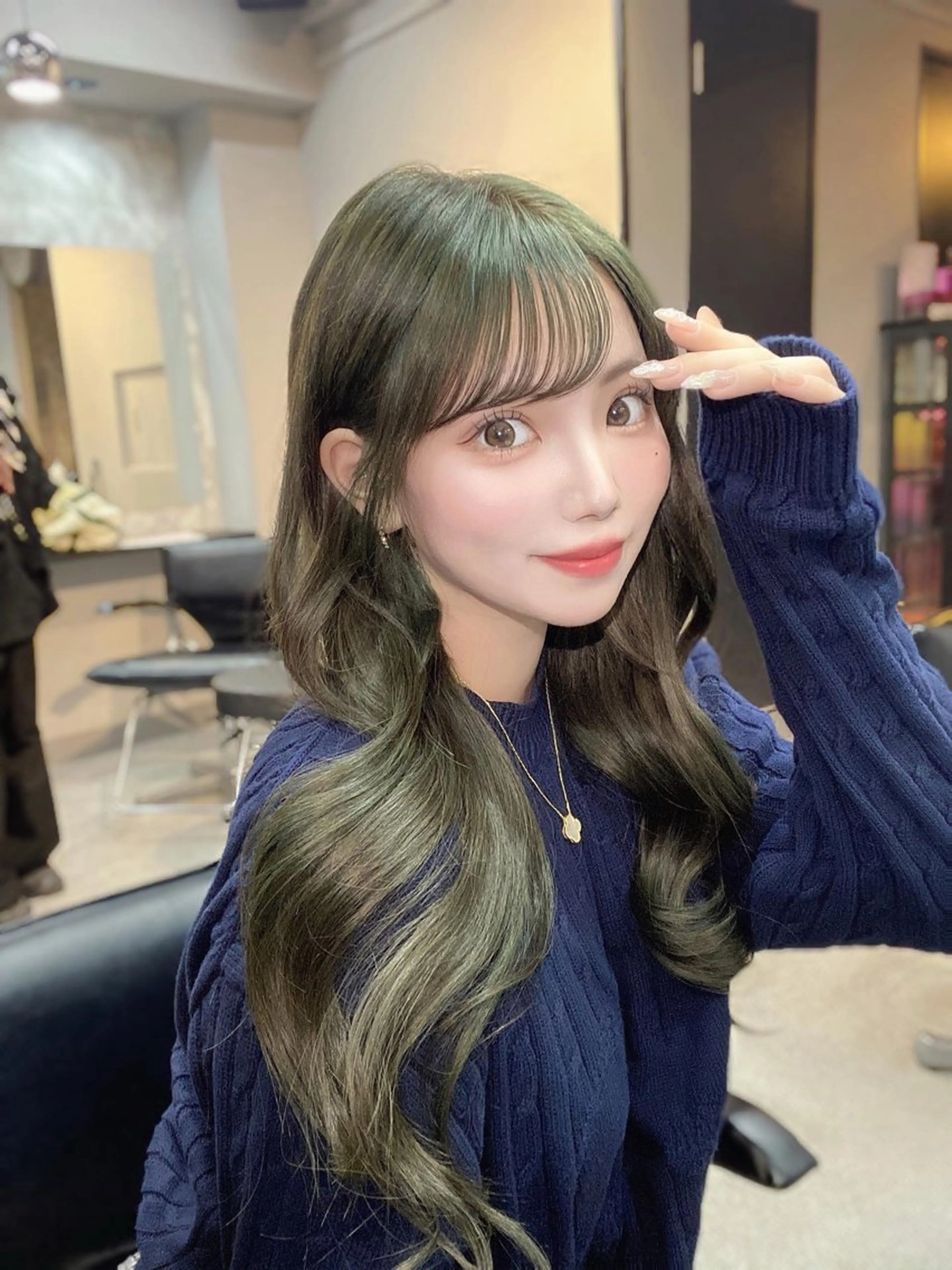 ミディアム ボブ エクステ レイヤーカット カット ヘアカラー エクステ 👑最高級エクステ 👑新宿/タイセイのヘアスタイル