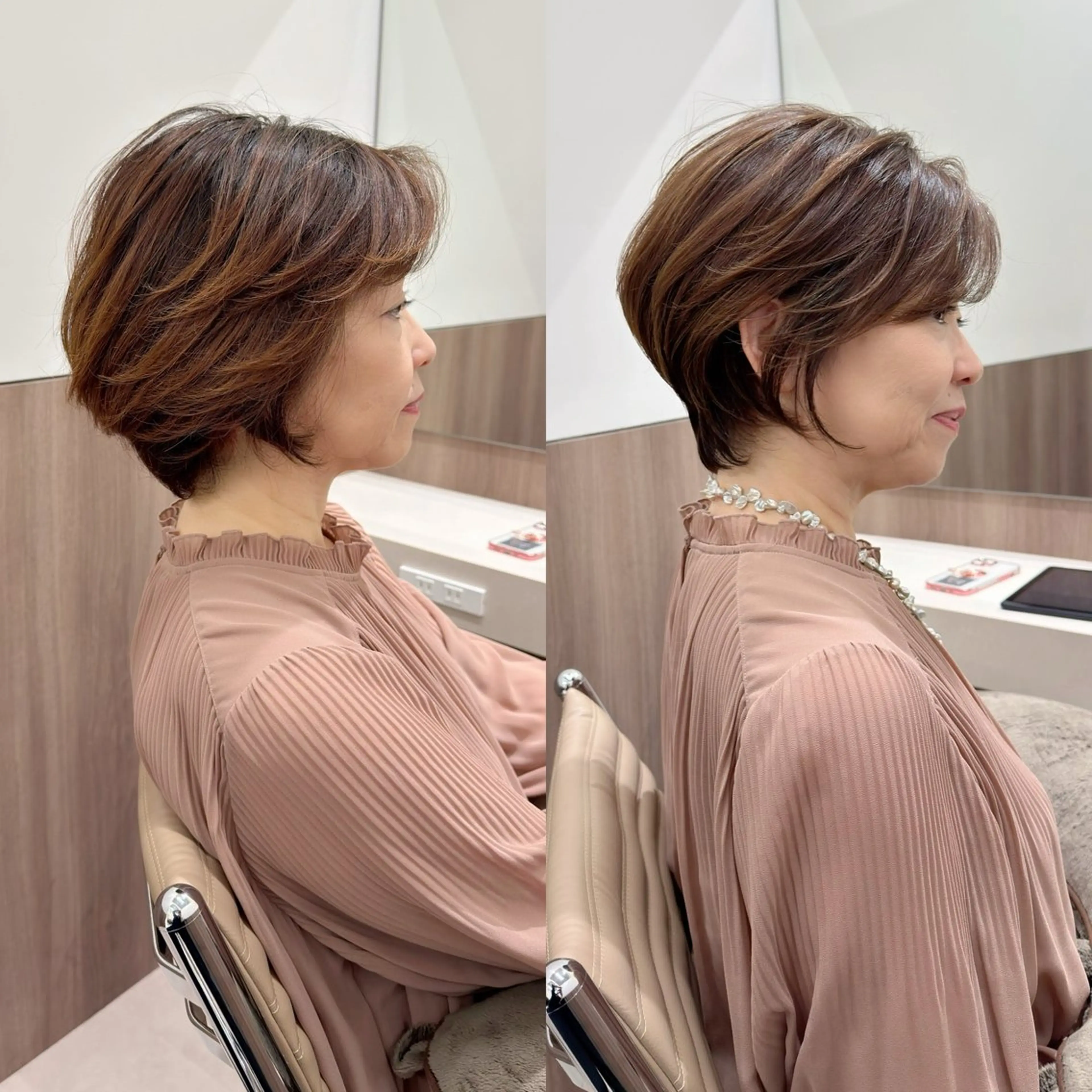 ショート ショートヘア 1日数名限定/似合わ ショート+艶カラー✨のヘアスタイル