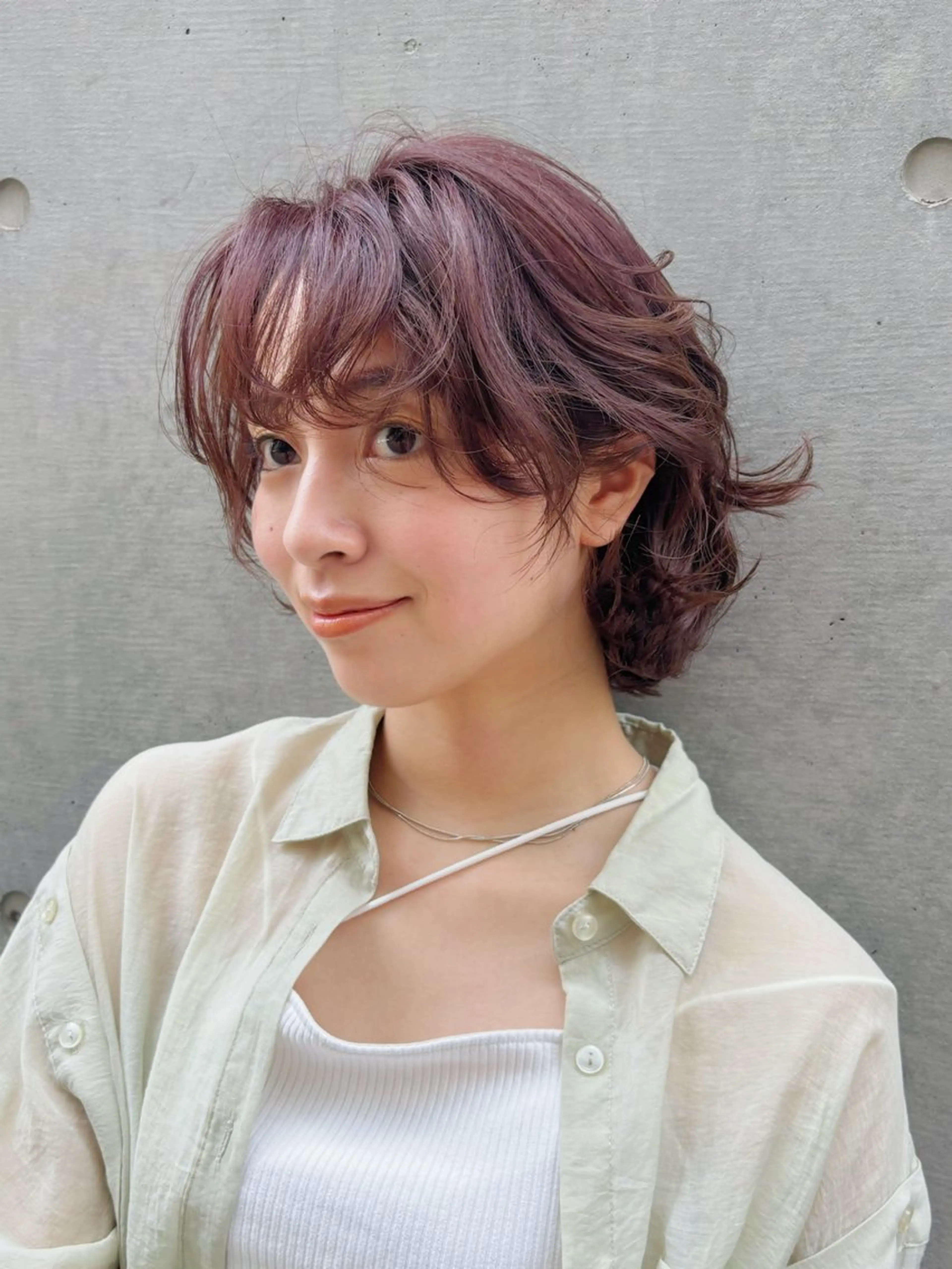 カラー ブラウンカラー ボブ/ミディアム 親しみやすさ/さくらのヘアスタイル