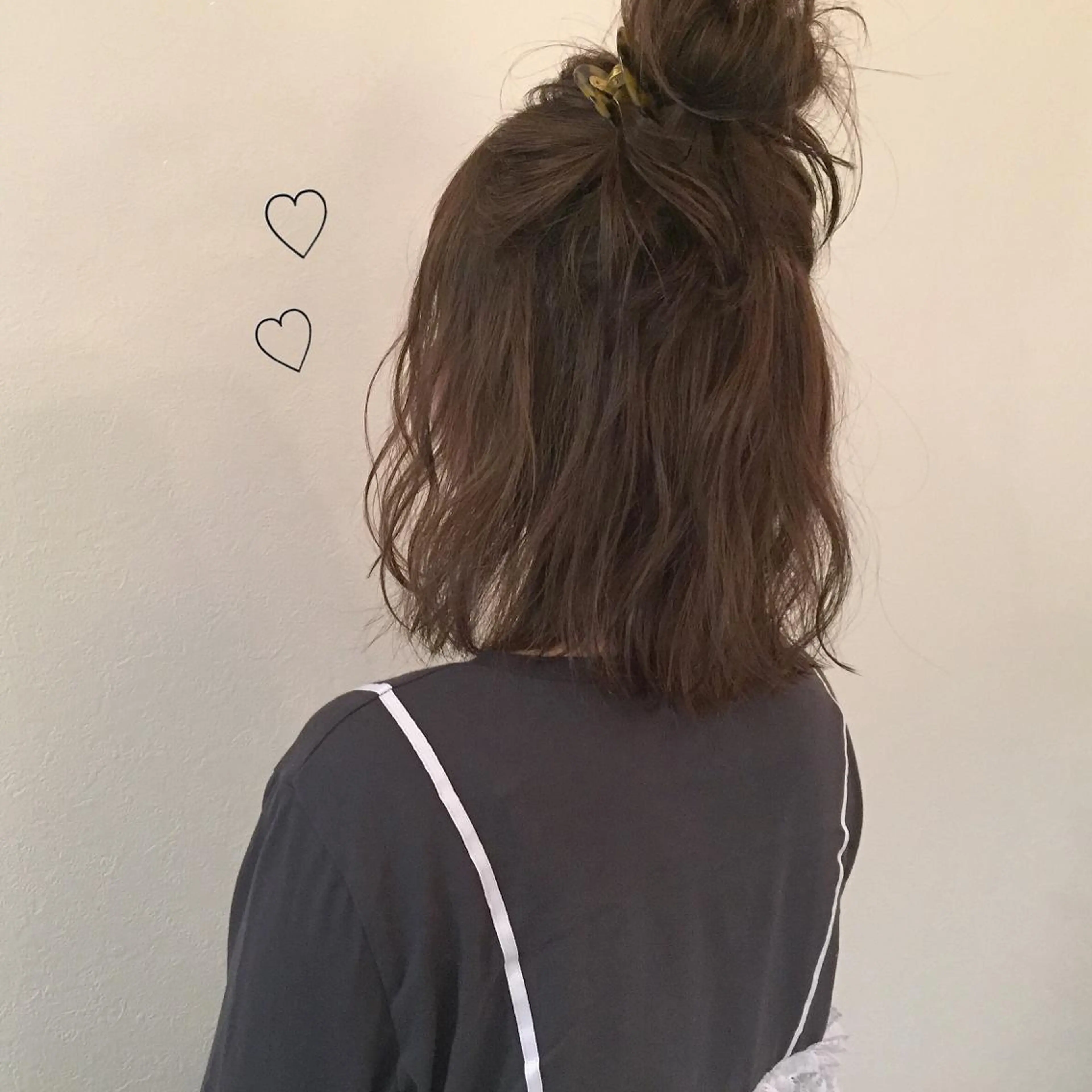 ヘアアレンジ ハーフアップ 市川 千夏のヘアスタイル