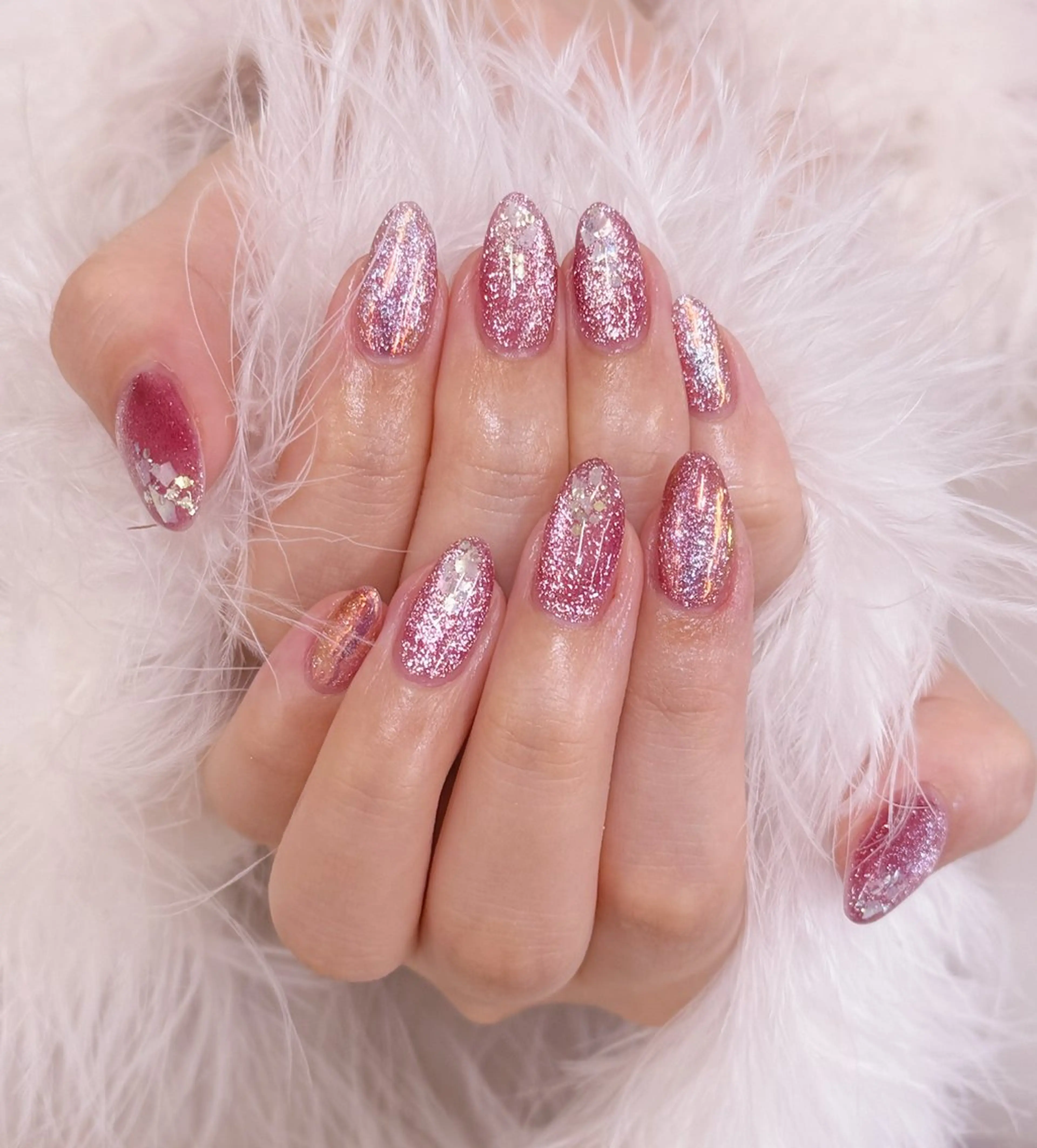 ネイル アートネイル フラッシュネイル フラワーネイル ジェルネイル ガーリー Puti nailのネイルデザイン