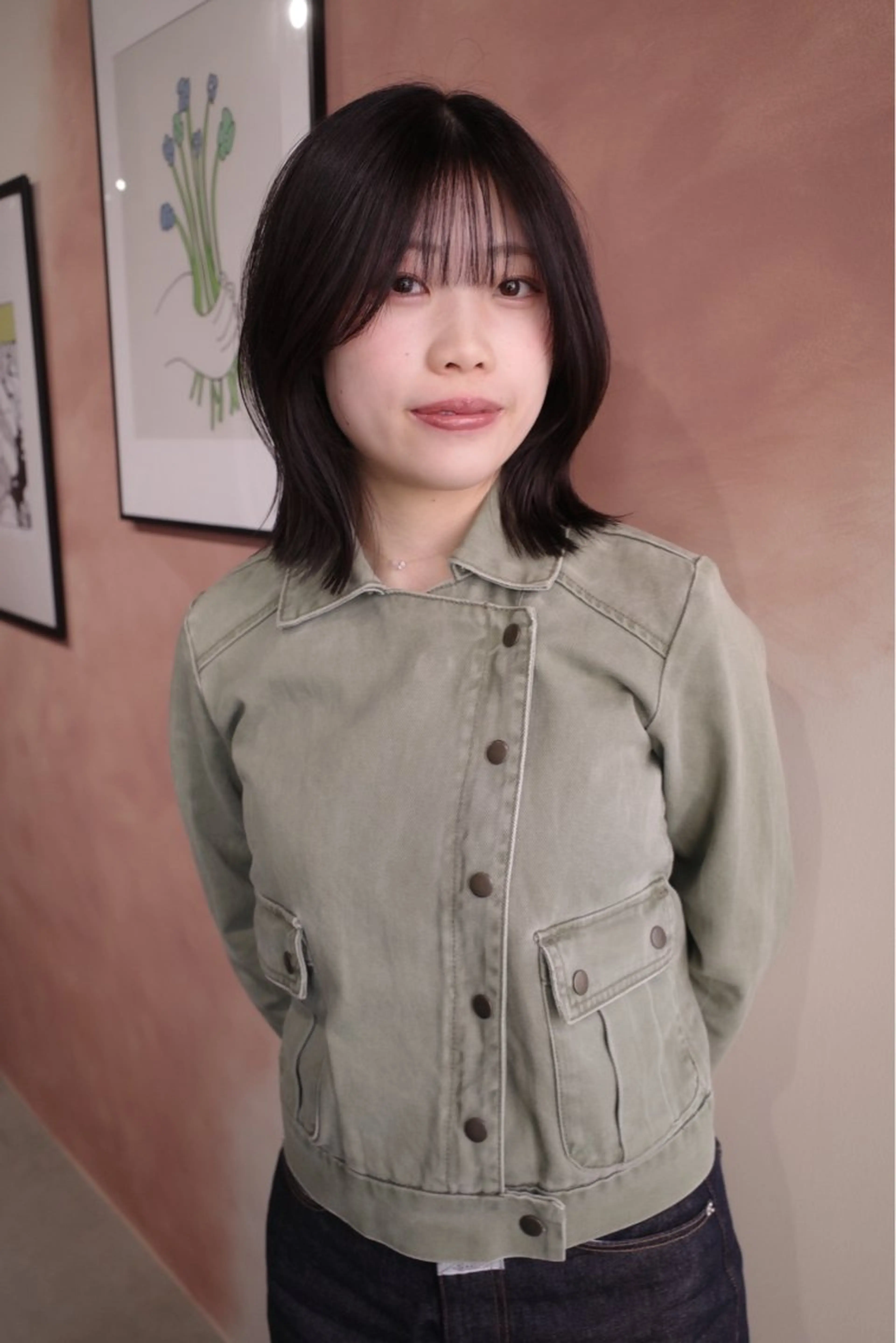 セミロング カラー 古澤 芽依のヘアスタイル