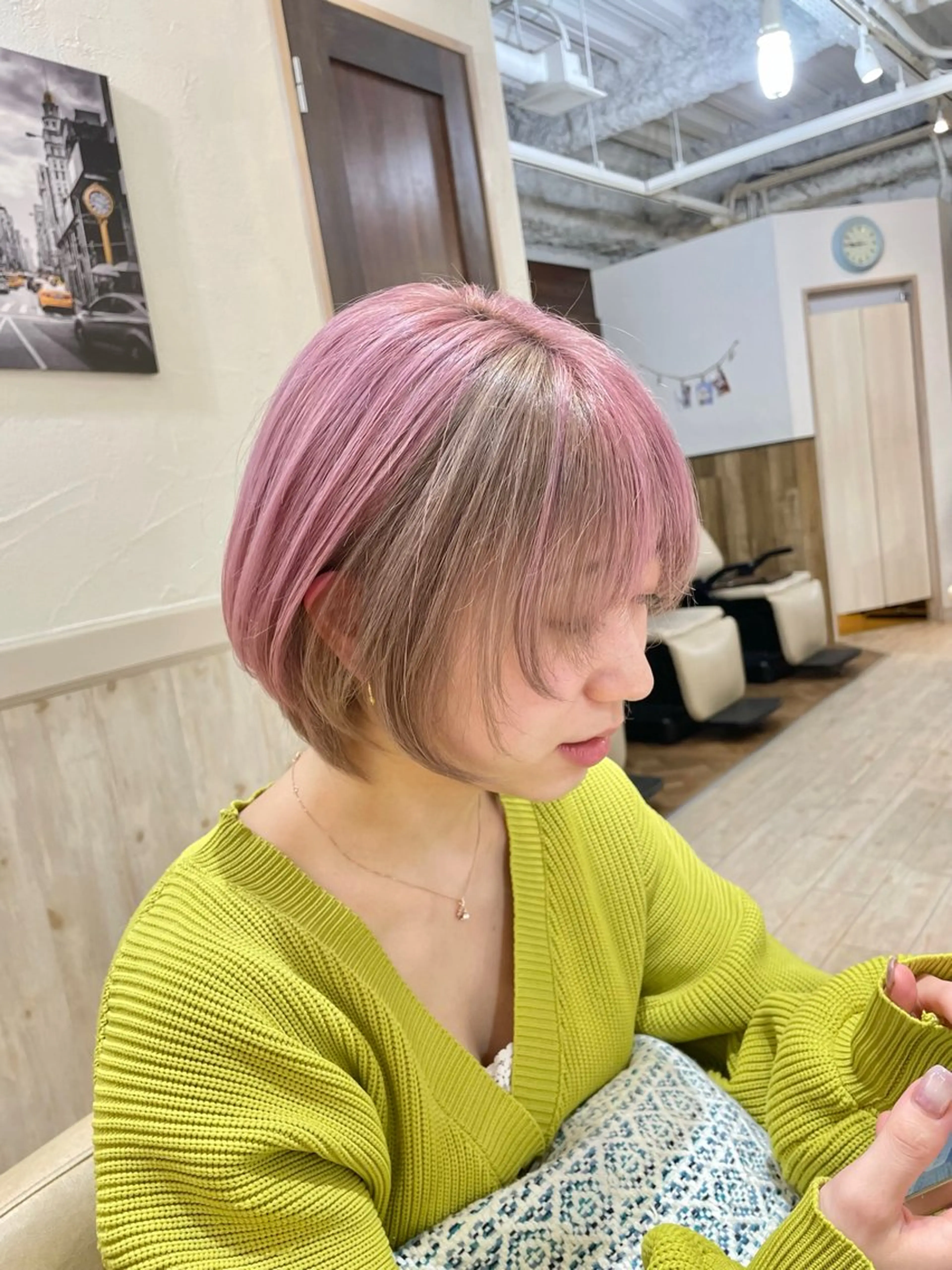 ショート カラー ハイトーンカラー ツートーンカラー 髪質改善/ 縮毛矯正/相原聡のヘアスタイル