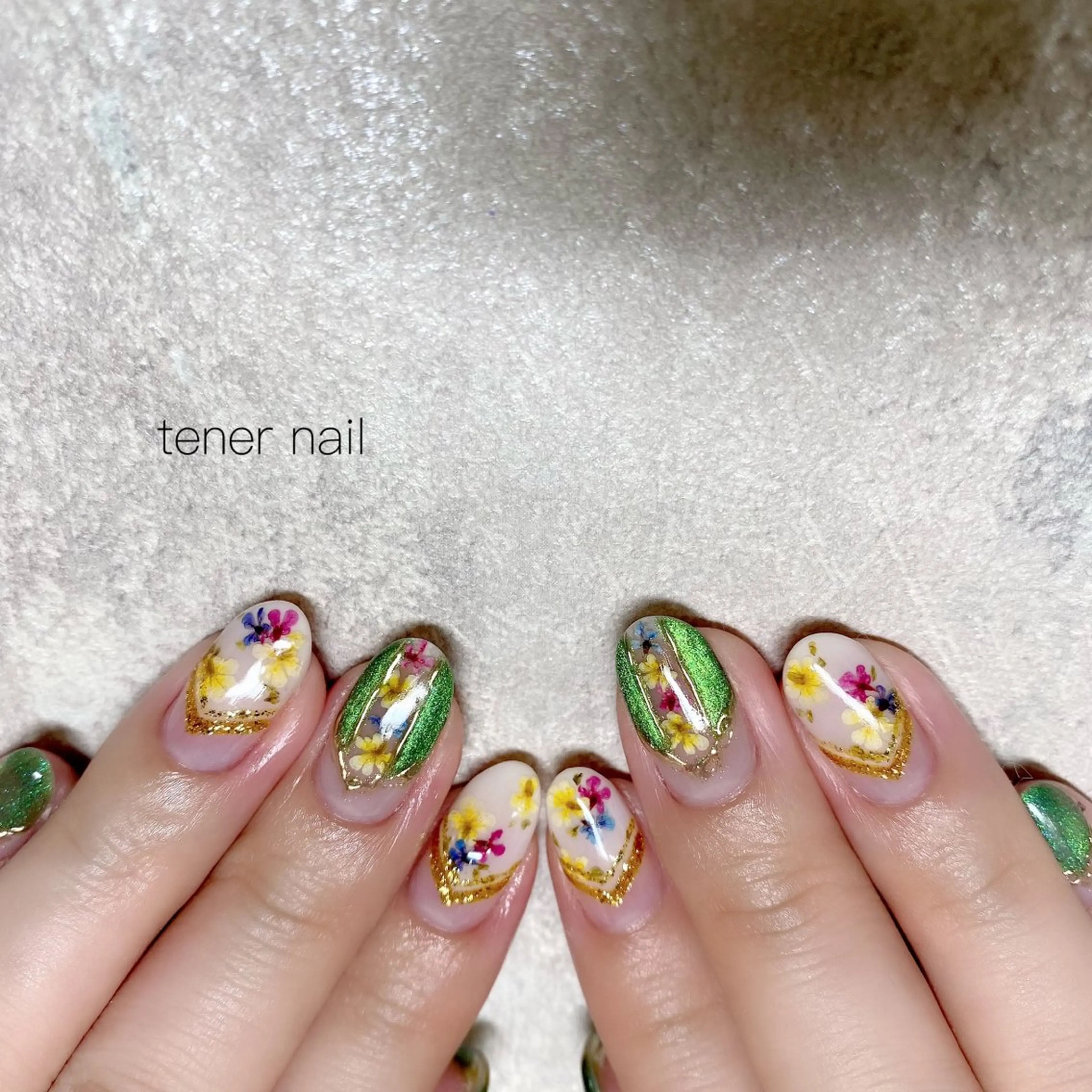 ネイル フラワーネイル ハンドネイル テネルネイル tener nailのネイルデザイン