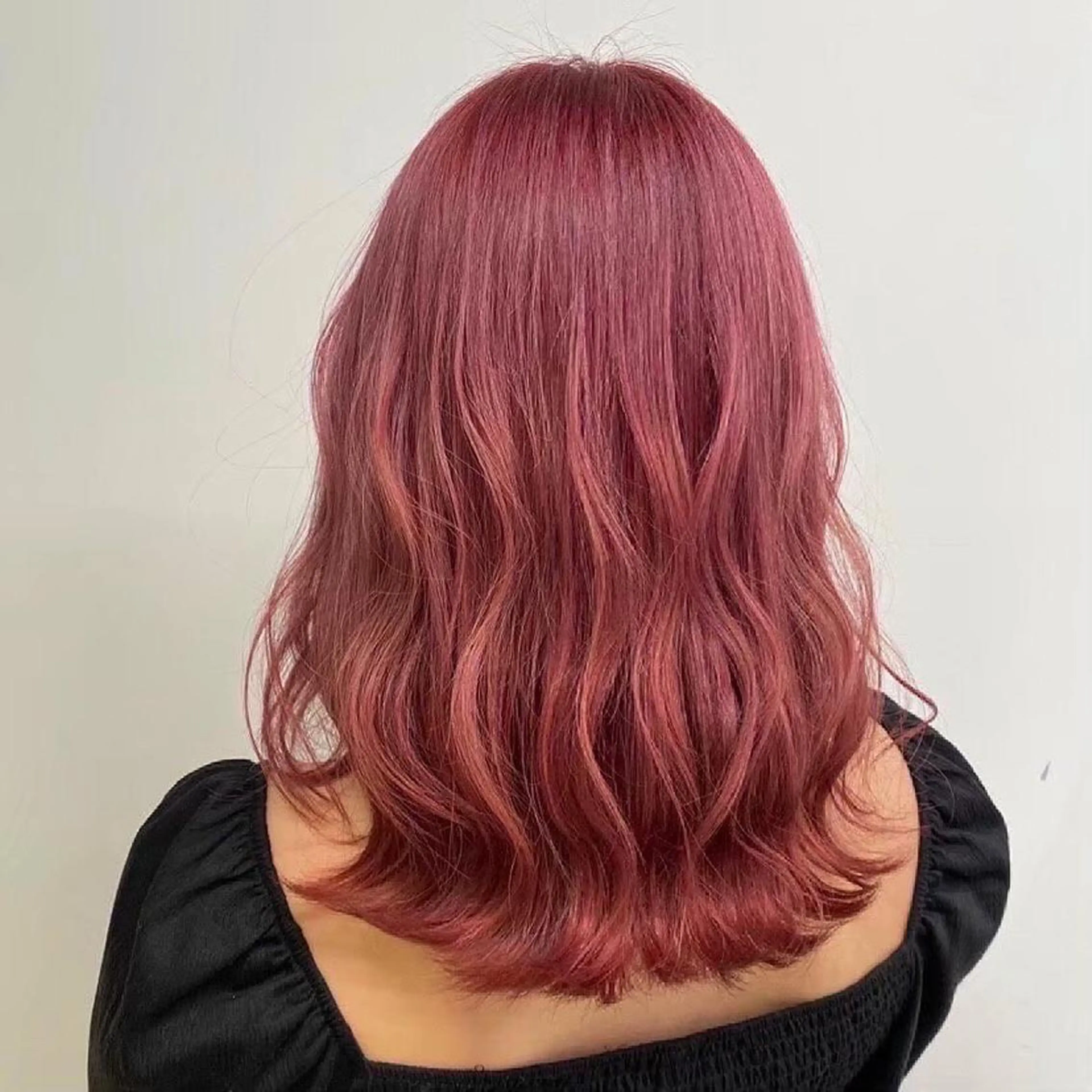 セミロング カラー ヘアアレンジ ブリーチ ピンクカラー ヘアカラー ヘアセット 🤍韓国ヘア特化 🤍力丸🤍のヘアスタイル