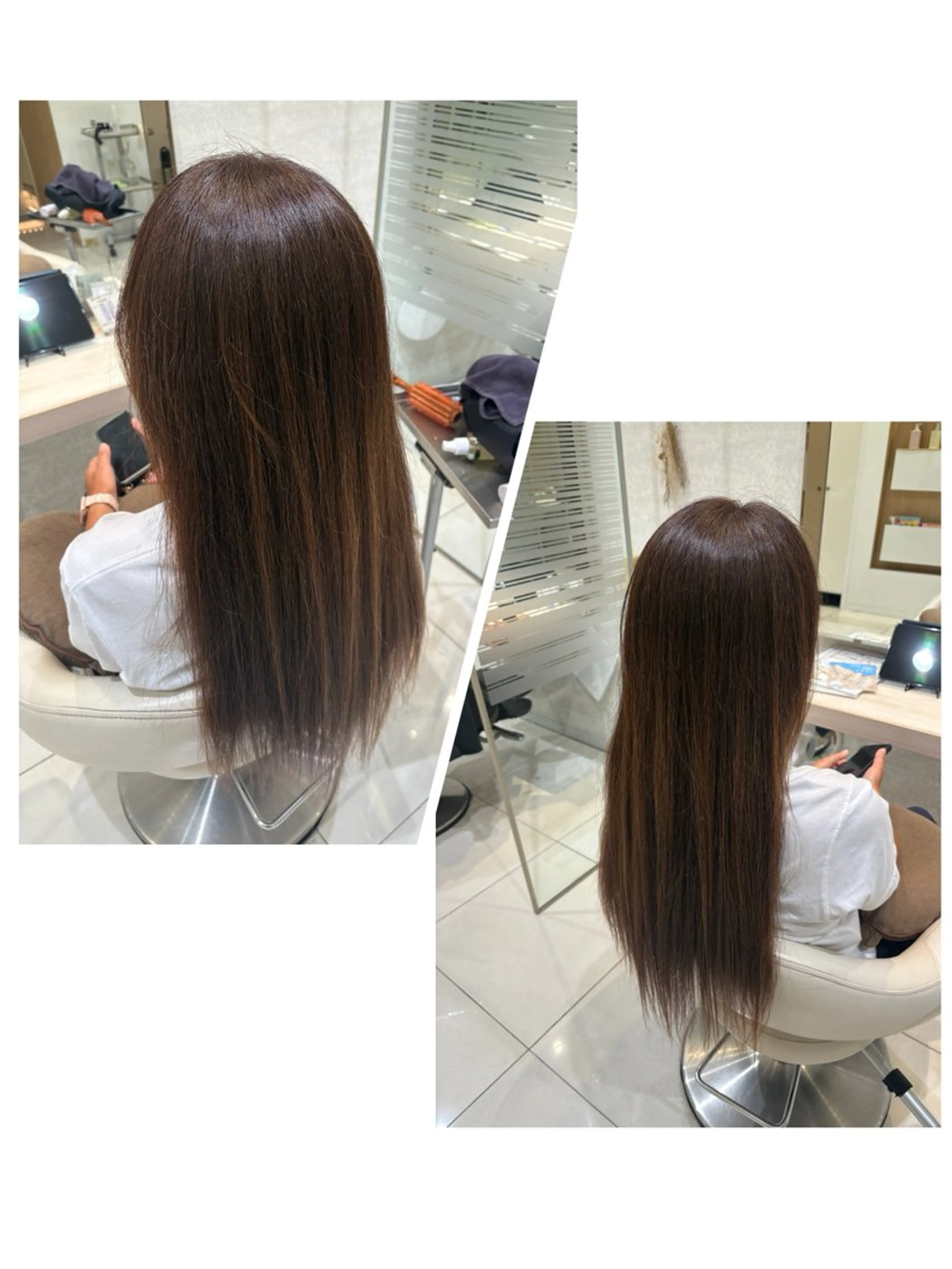 ロング カラー 縮毛矯正&髪質改善 西野のヘアスタイル