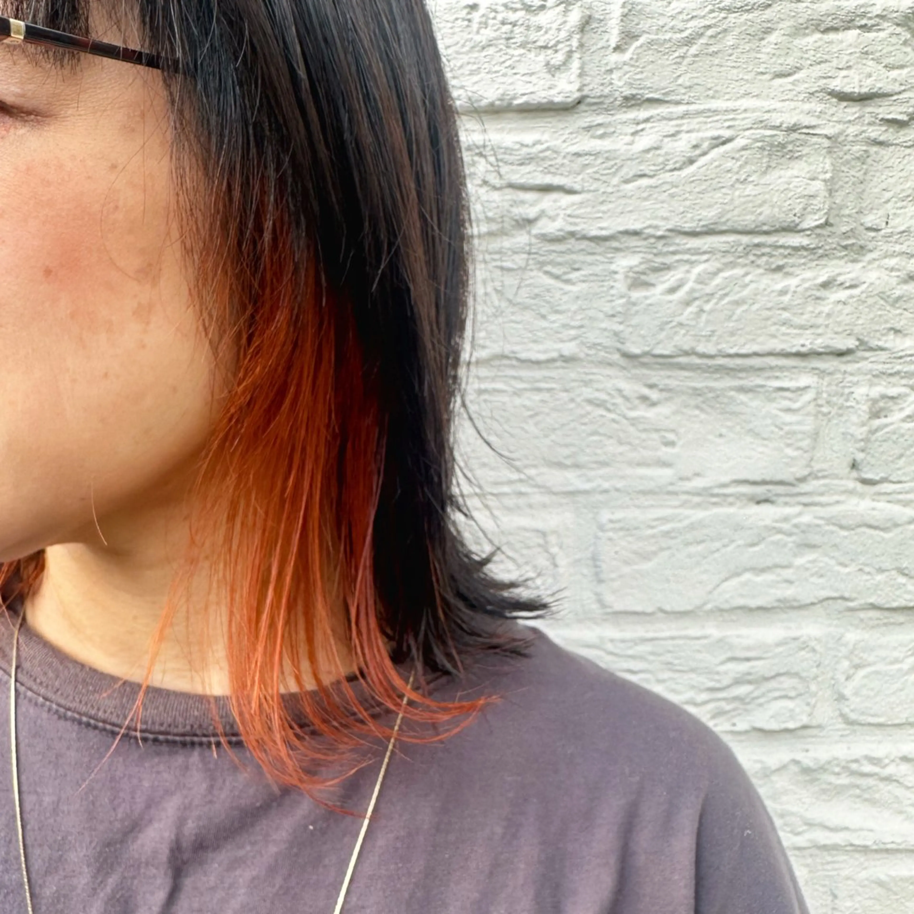 ミディアム カラー 久田 知奈梨のヘアスタイル