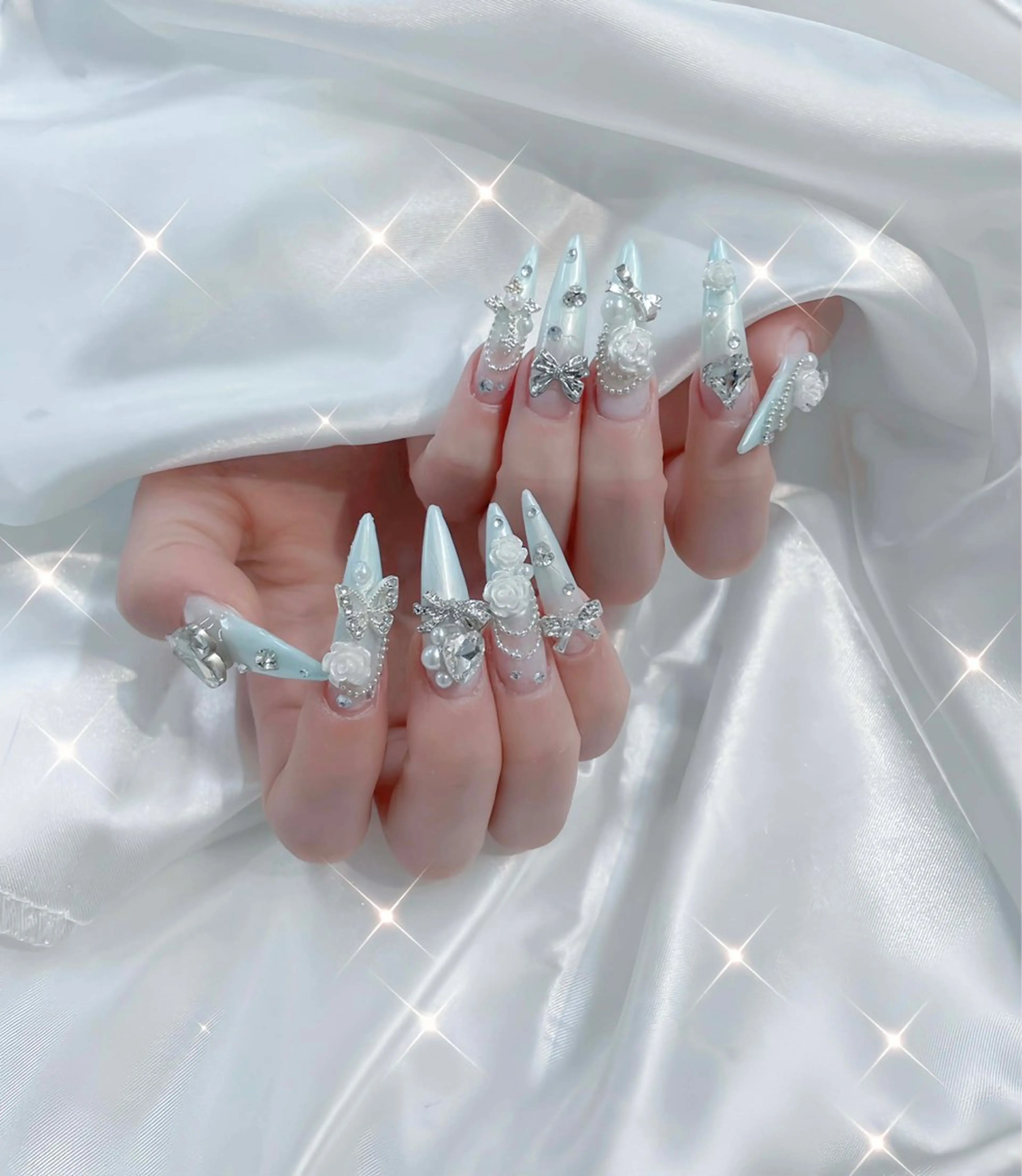 ネイル フラワーネイル 韓国ネイル 持ち込み 春ネイル ワンホンネイル Huyn Nail Shinjyukuのネイルデザイン