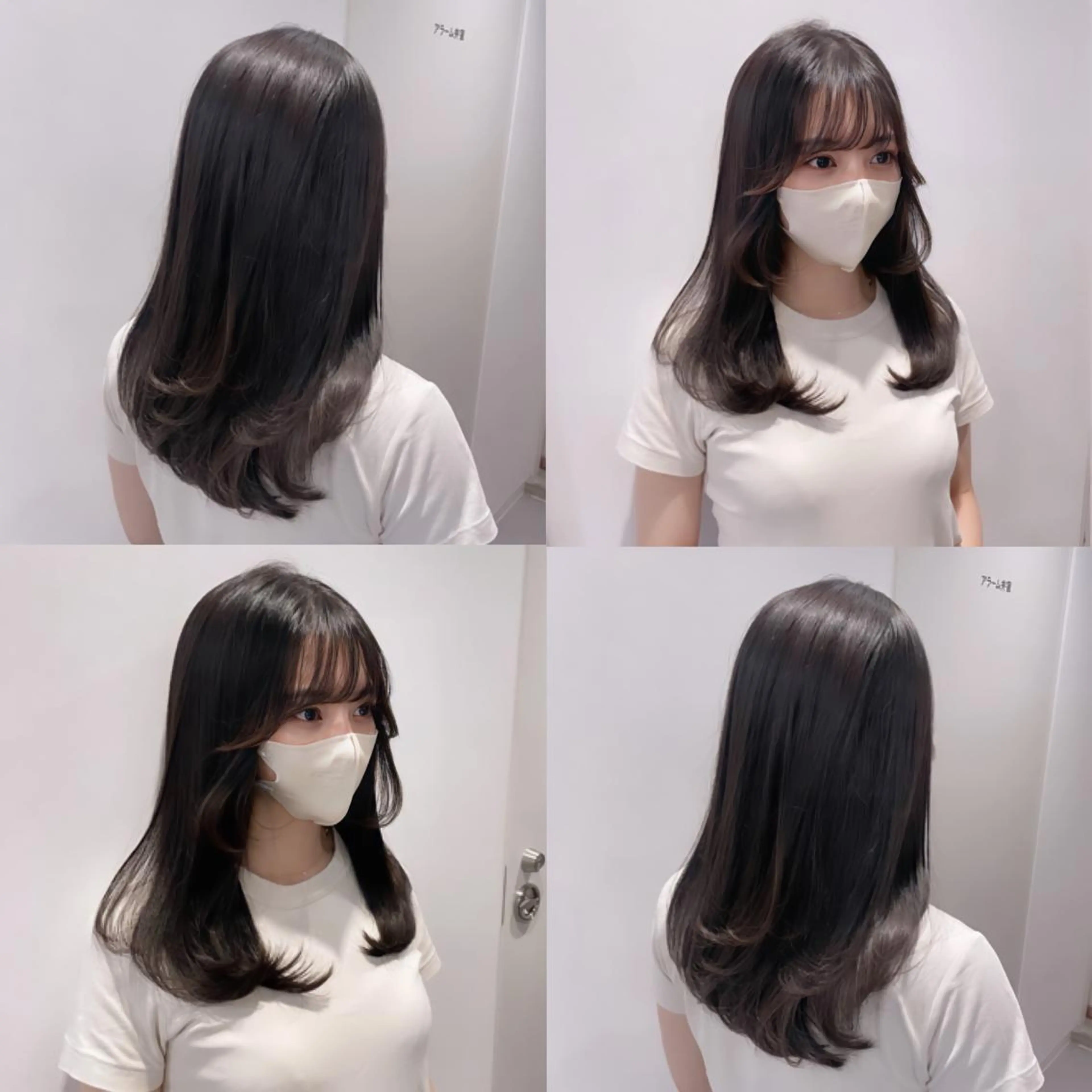 セミロング カット ヘアカラー トリートメント 銀座／レイヤーカット 🤍内野すみれのヘアスタイル