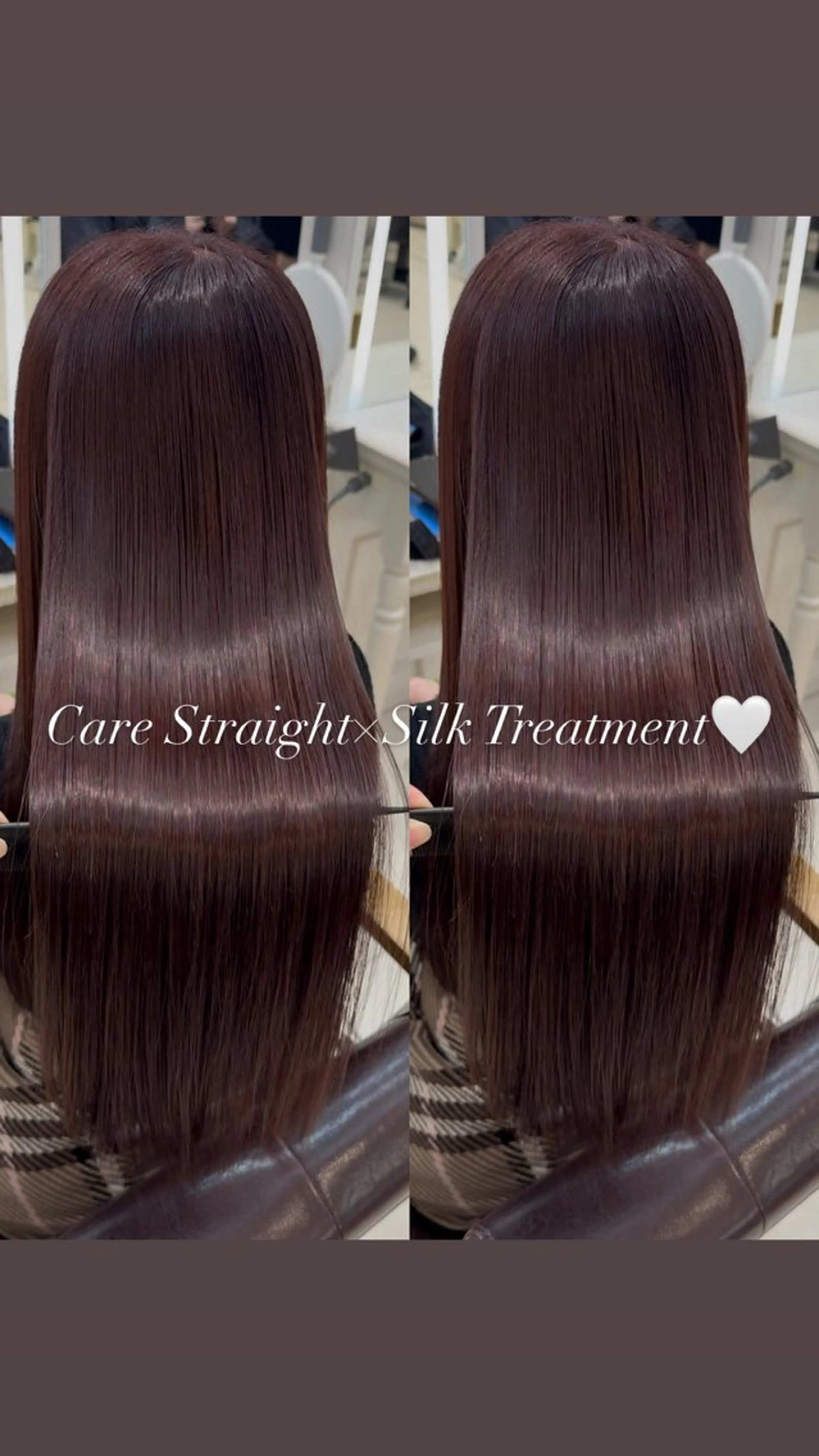 縮毛矯正と内部補強効果のあるシルクトリートメントのクーポンです🥰しっかりケアしていきたい方におすすめ🩷の写真