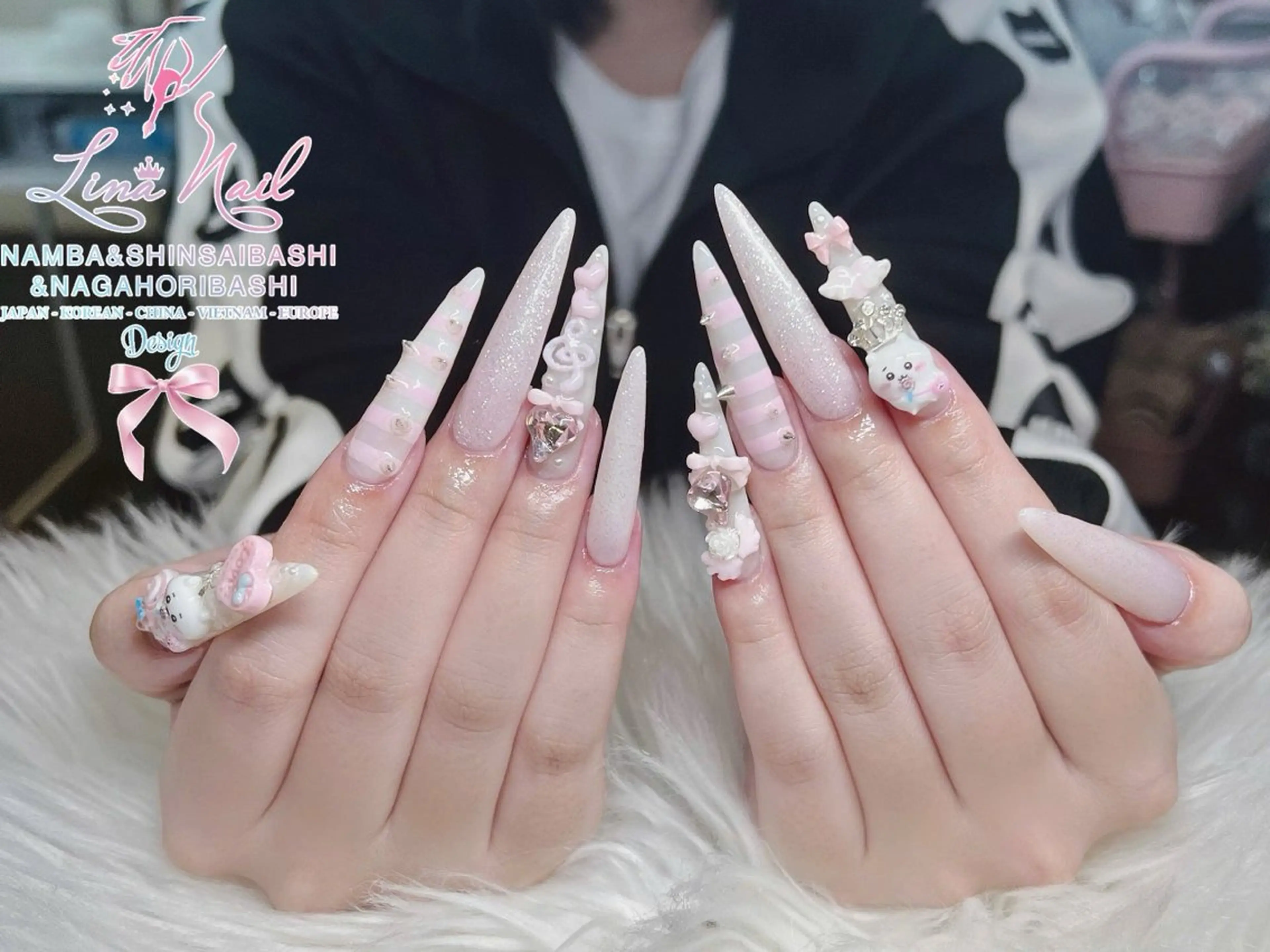 ロング 韓国風ヘア ロング クリスマス Linanail Nambaのマツエク・マツパデザイン