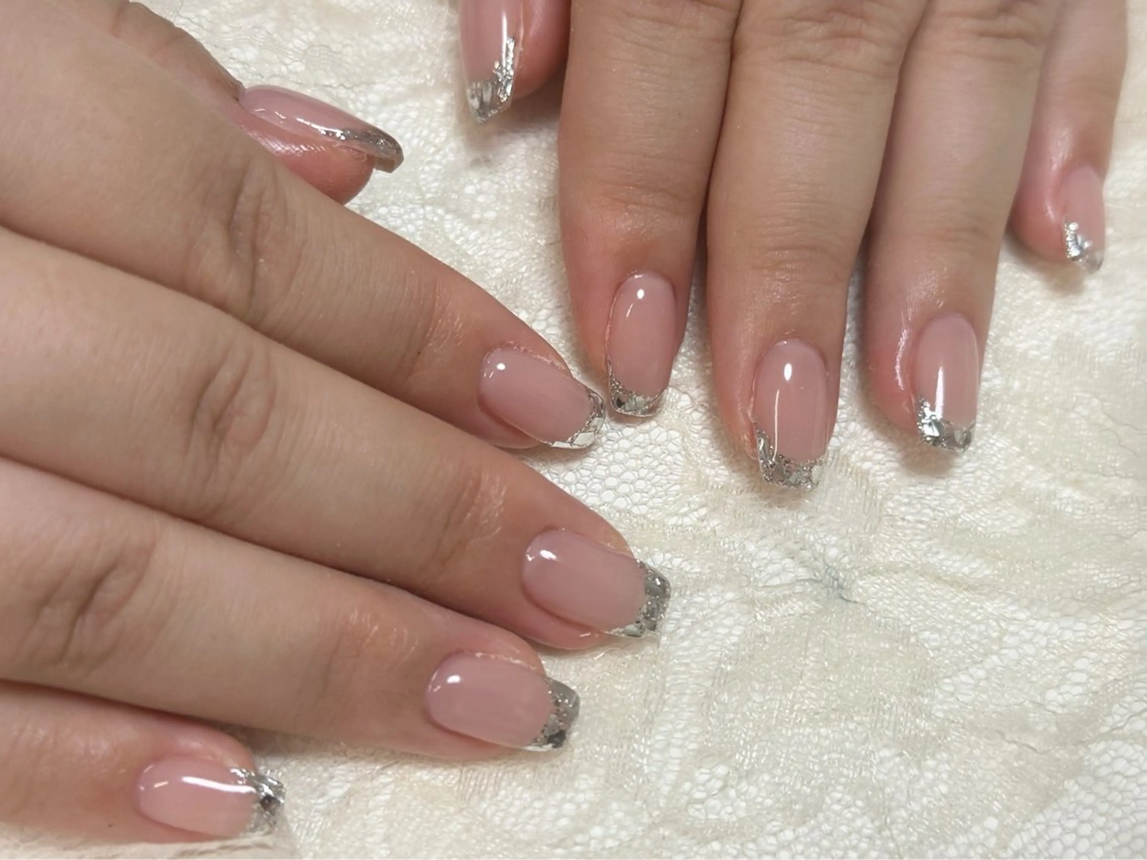 ネイル フレンチネイル ガラスフレンチ オフィスネイル シンプルネイル nailist yuiのネイルデザイン