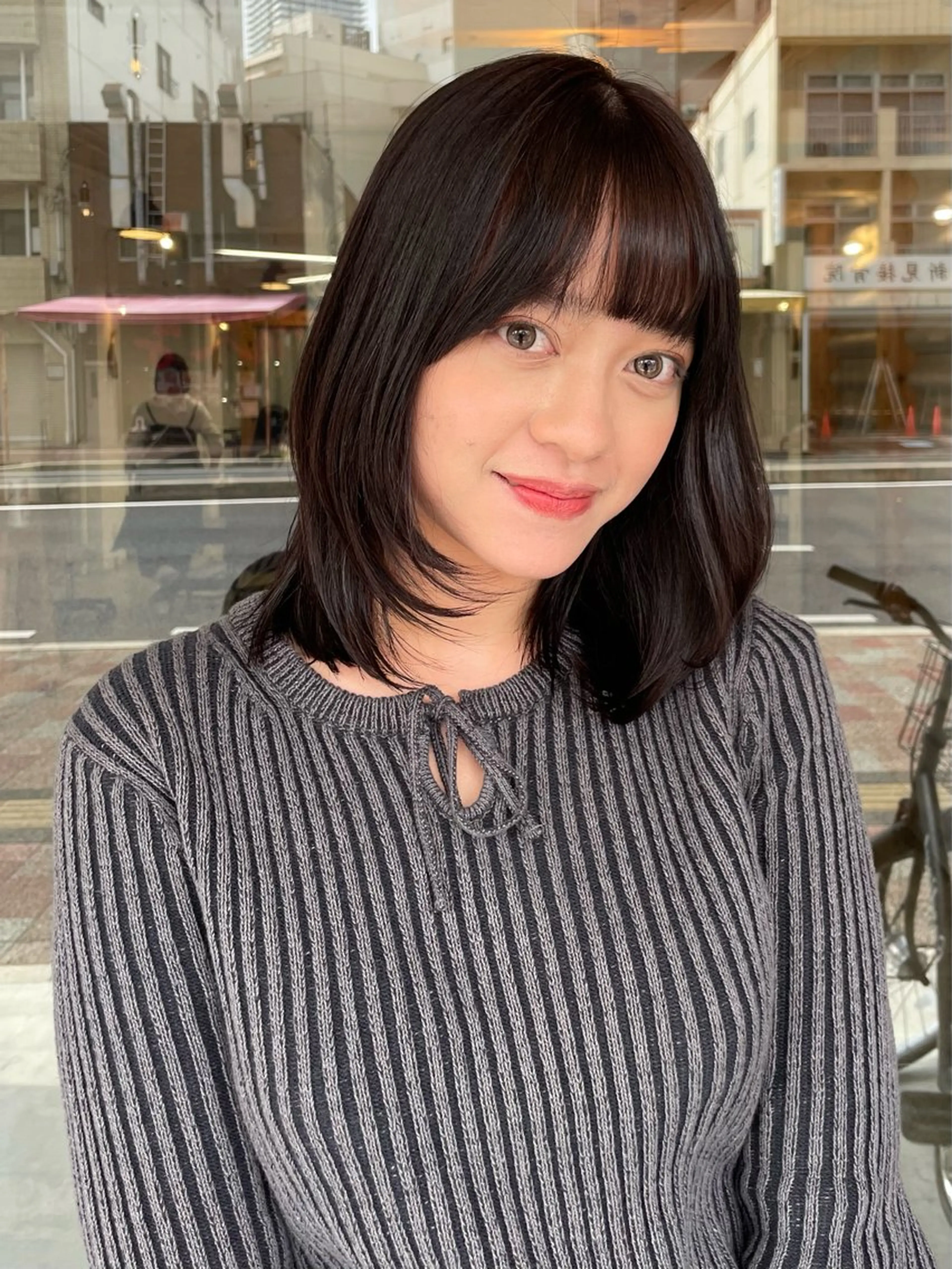 ミディアム カラー 廣元 早紀のヘアスタイル