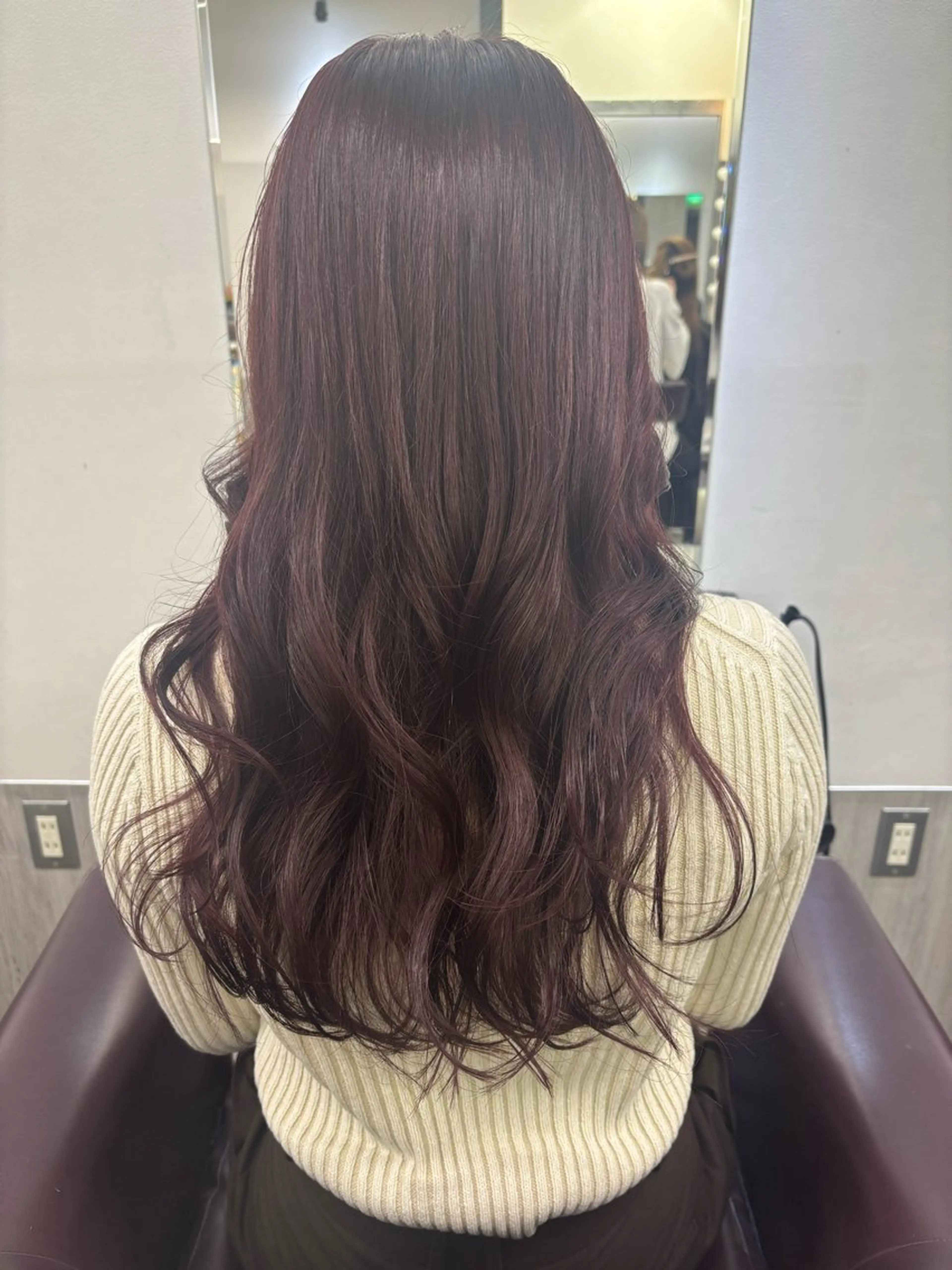 ロング カット ヘアカラー トリートメント ブリーチなしWカラー ヘアセット菜希のヘアスタイル