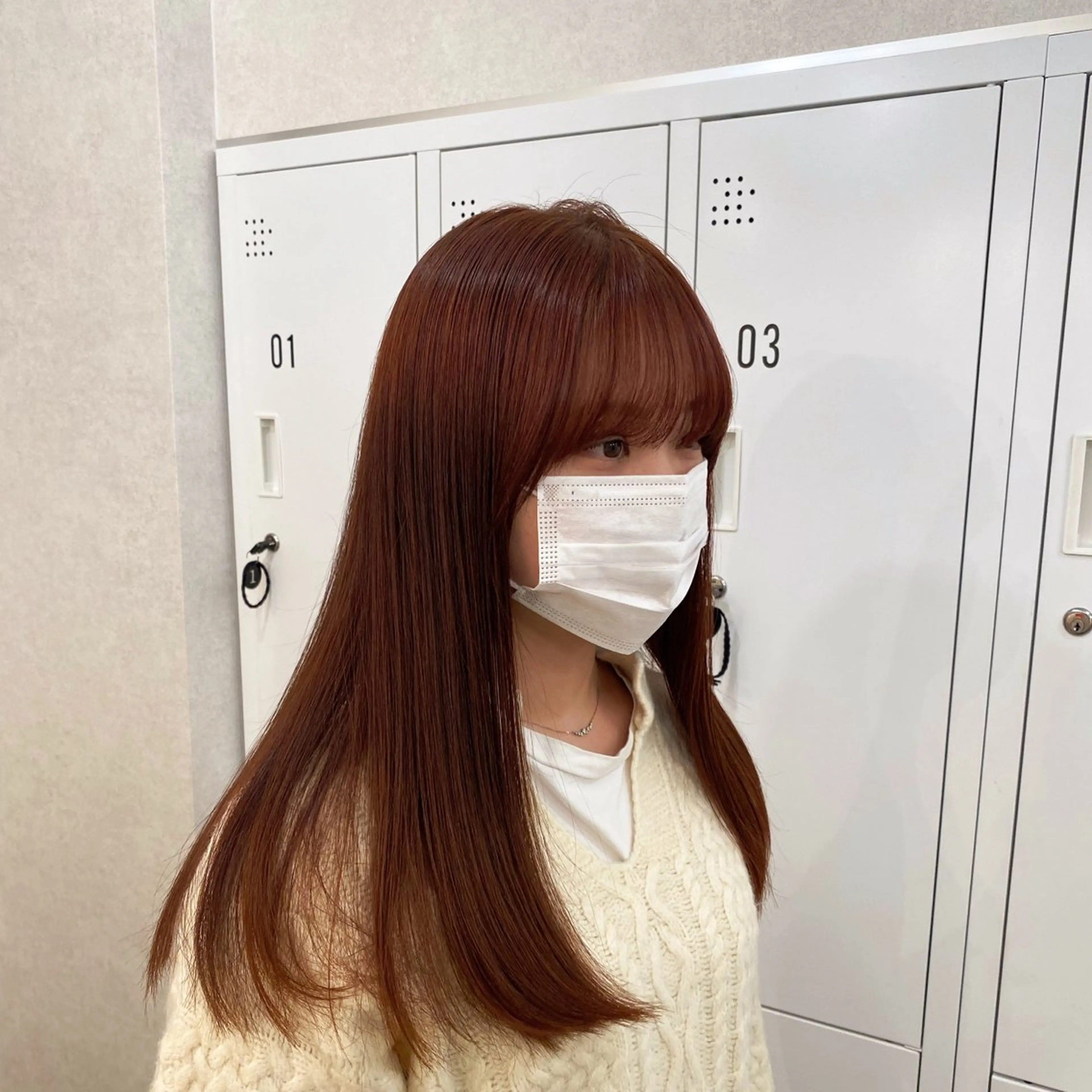 ロング カラー ブラウンカラー オレンジ オレンジブラウン ネヅ カオルのヘアスタイル