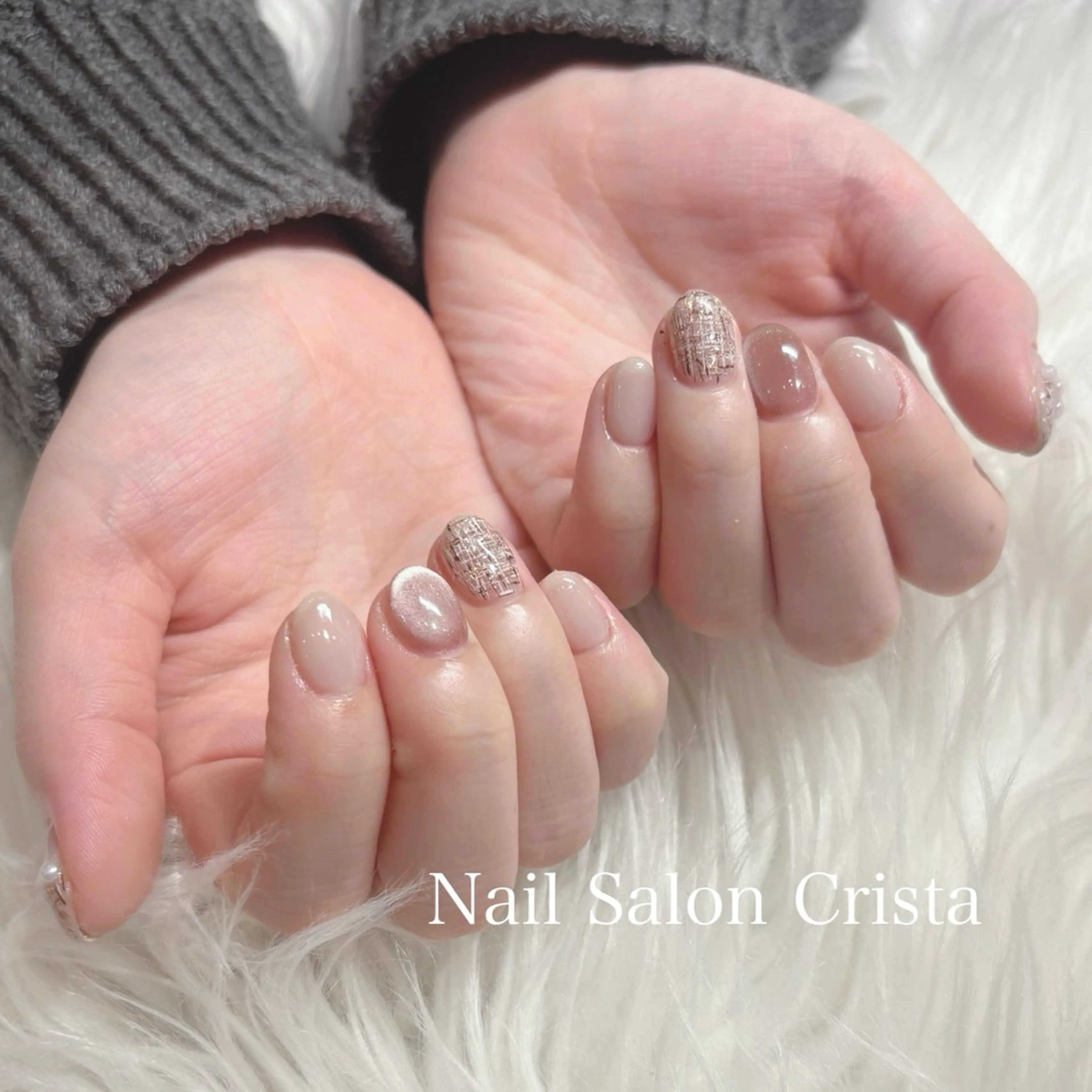 ネイル フットネイル ジェルネイル マグネットネイル オフィスネイル ワンカラーネイル NAILSALON CRISTA所属・🤍CRISTA yui🤍のネイルデザイン