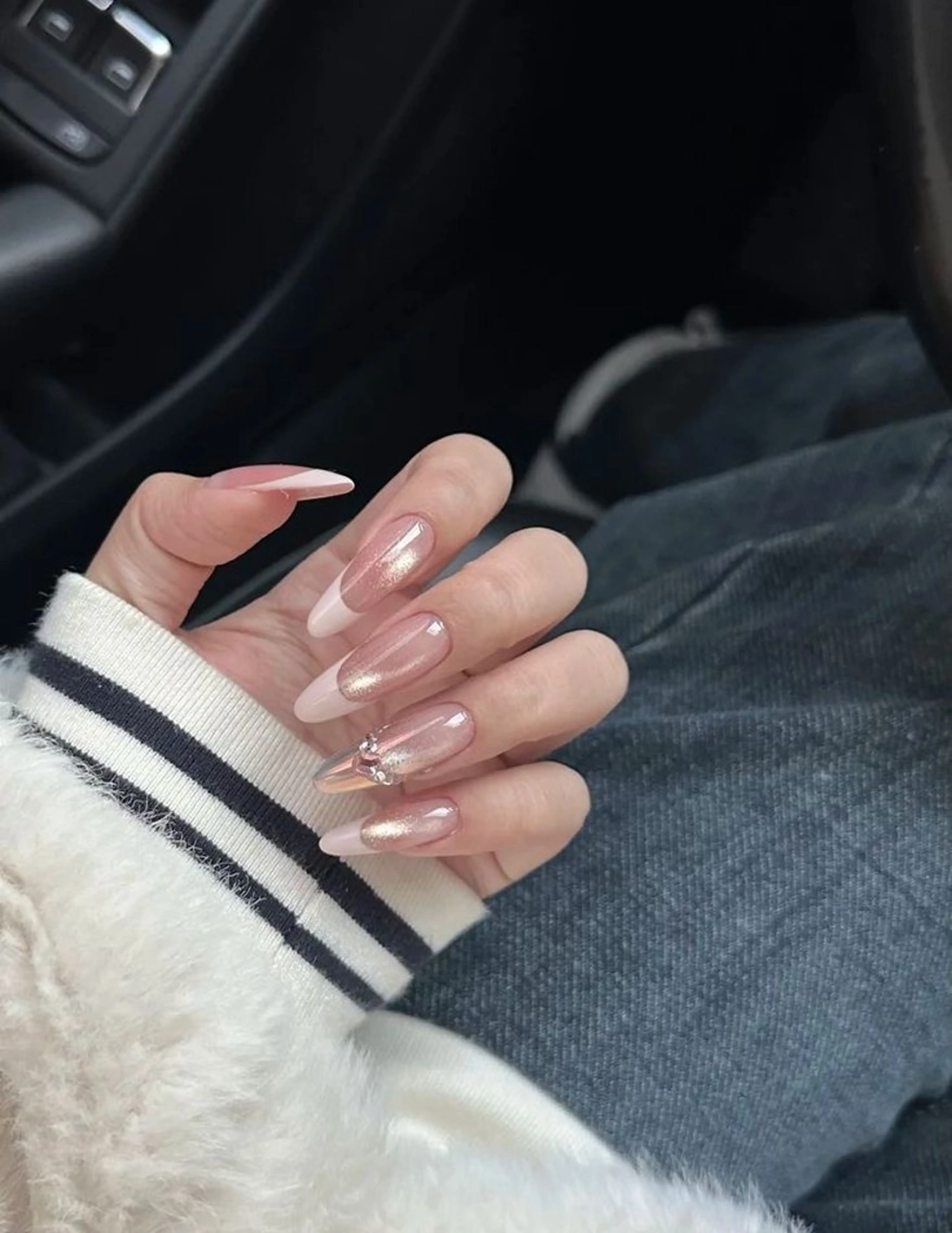ネイル 韓国ネイル ロングネイル マグネットネイル シンプルネイル ワンホンネイル ハンドネイル JOSIE nail studioのネイルデザイン