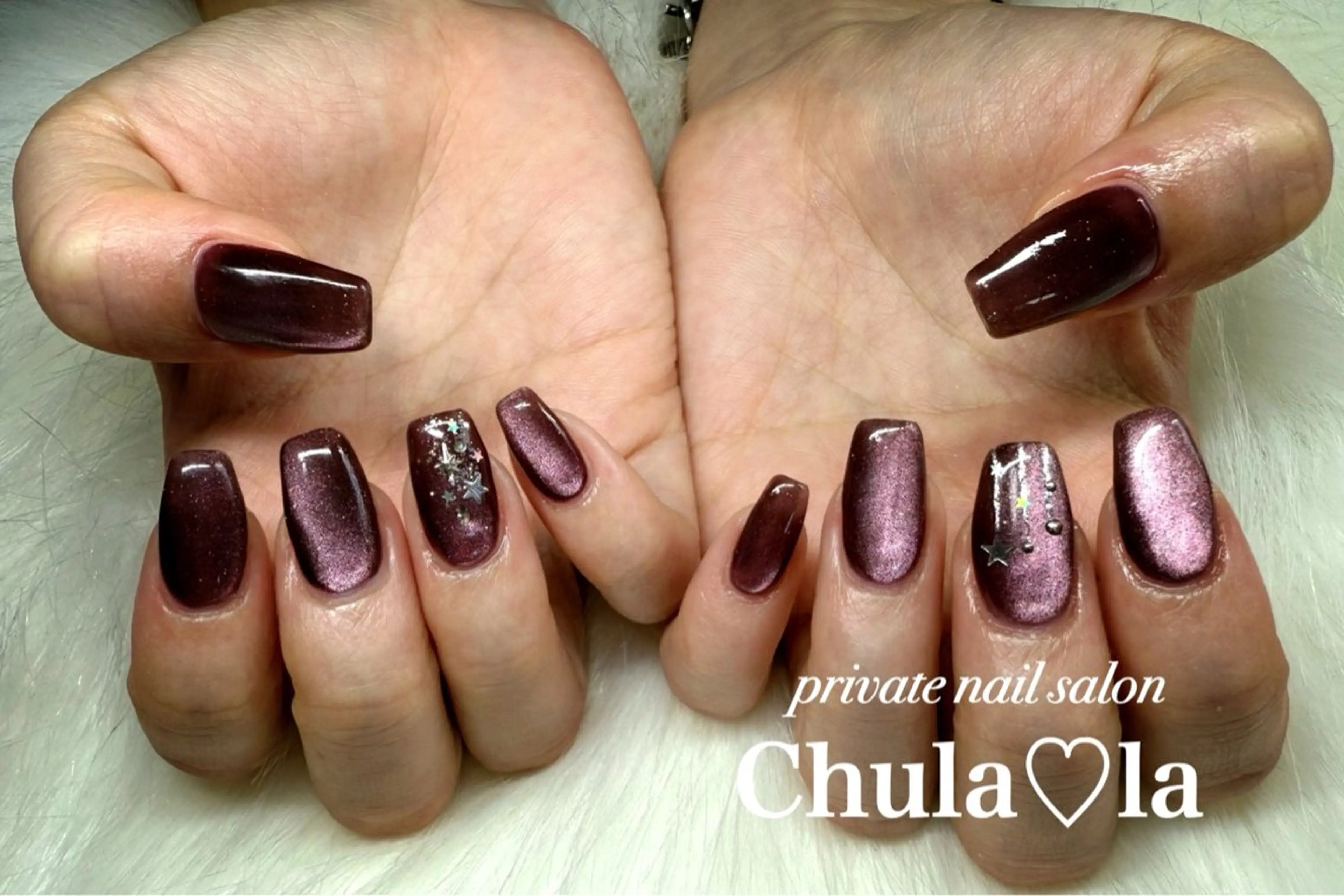 ネイル アートネイル マグネットネイル ハンドネイル Chula♡la 豊見城市高安のネイルデザイン