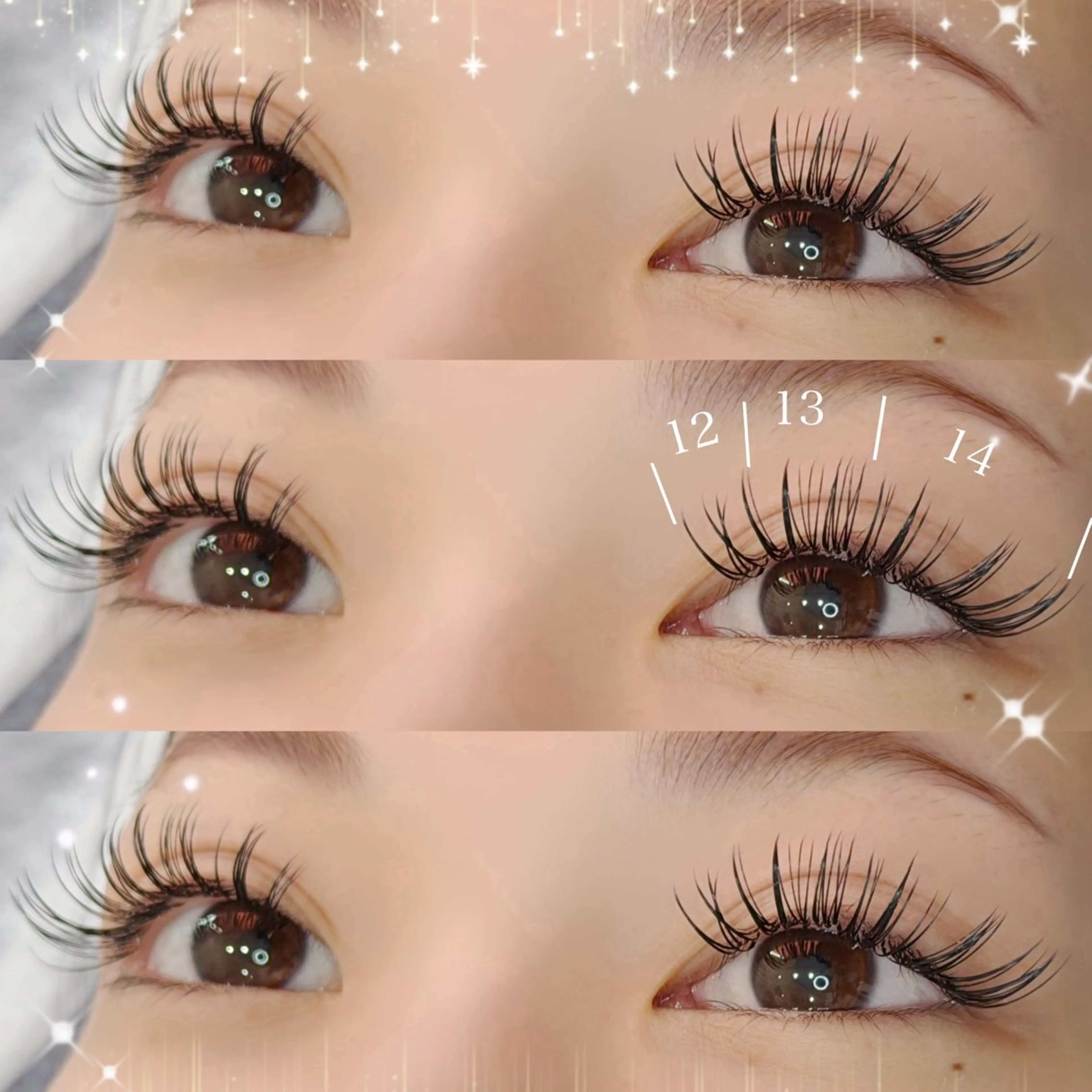 マツエク・マツパ Merci𖤐´ 長谷川　【万代】のマツエク・マツパデザイン