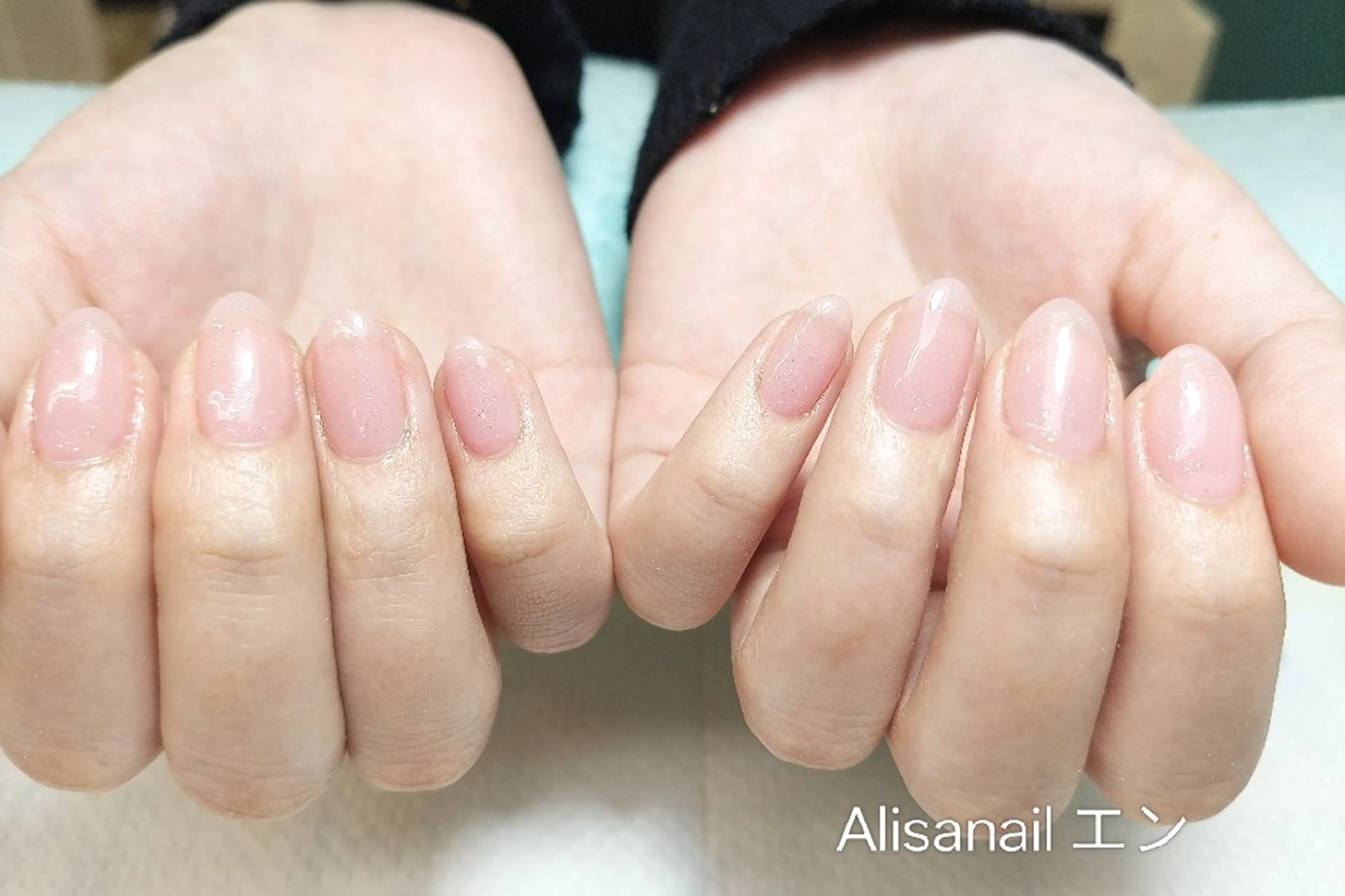 ネイル ラメ(グリッター) ワンカラーネイル エ ンのネイルデザイン