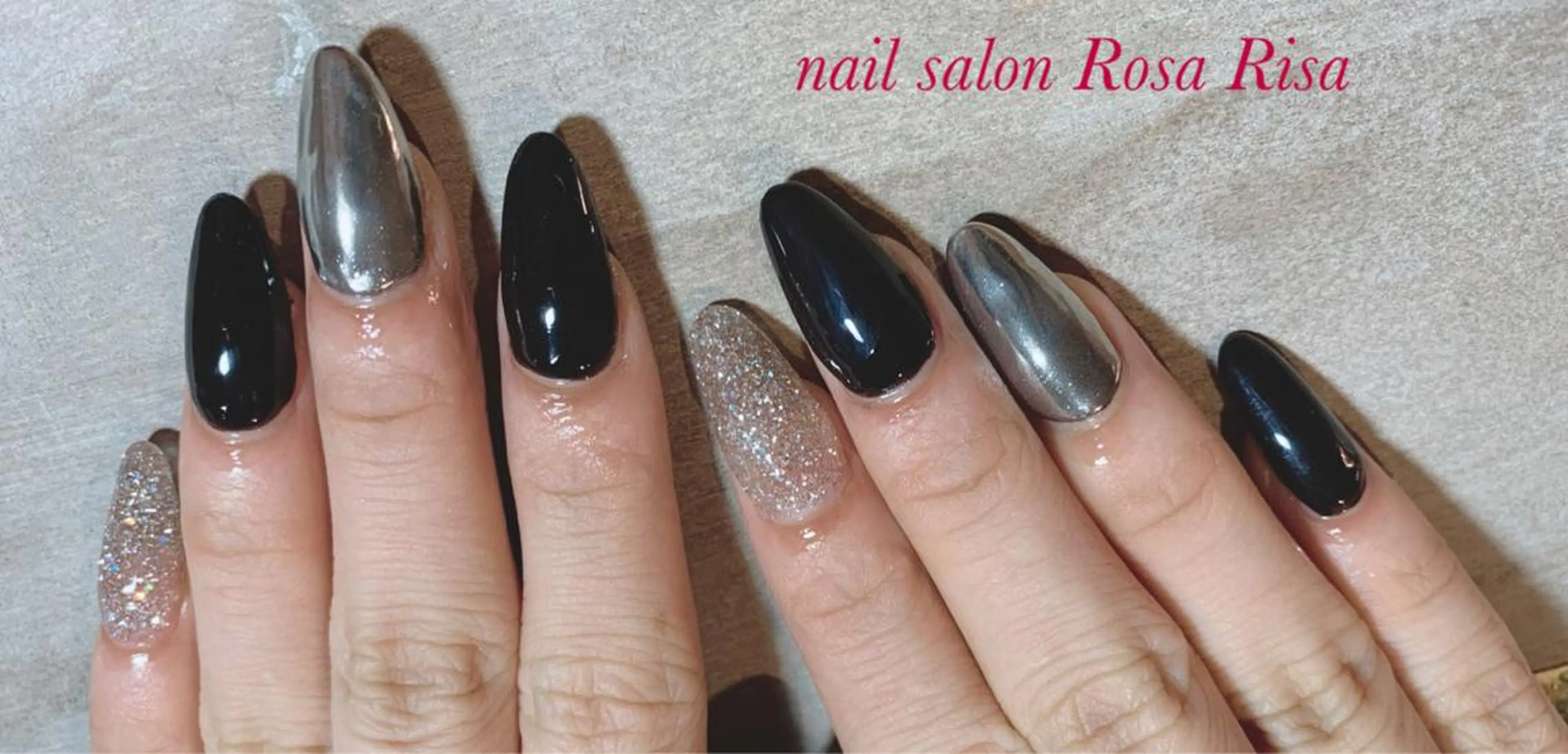 ロング ネイル スカルプネイル ネイルスタジオ シェイクユアハンズのネイルデザイン