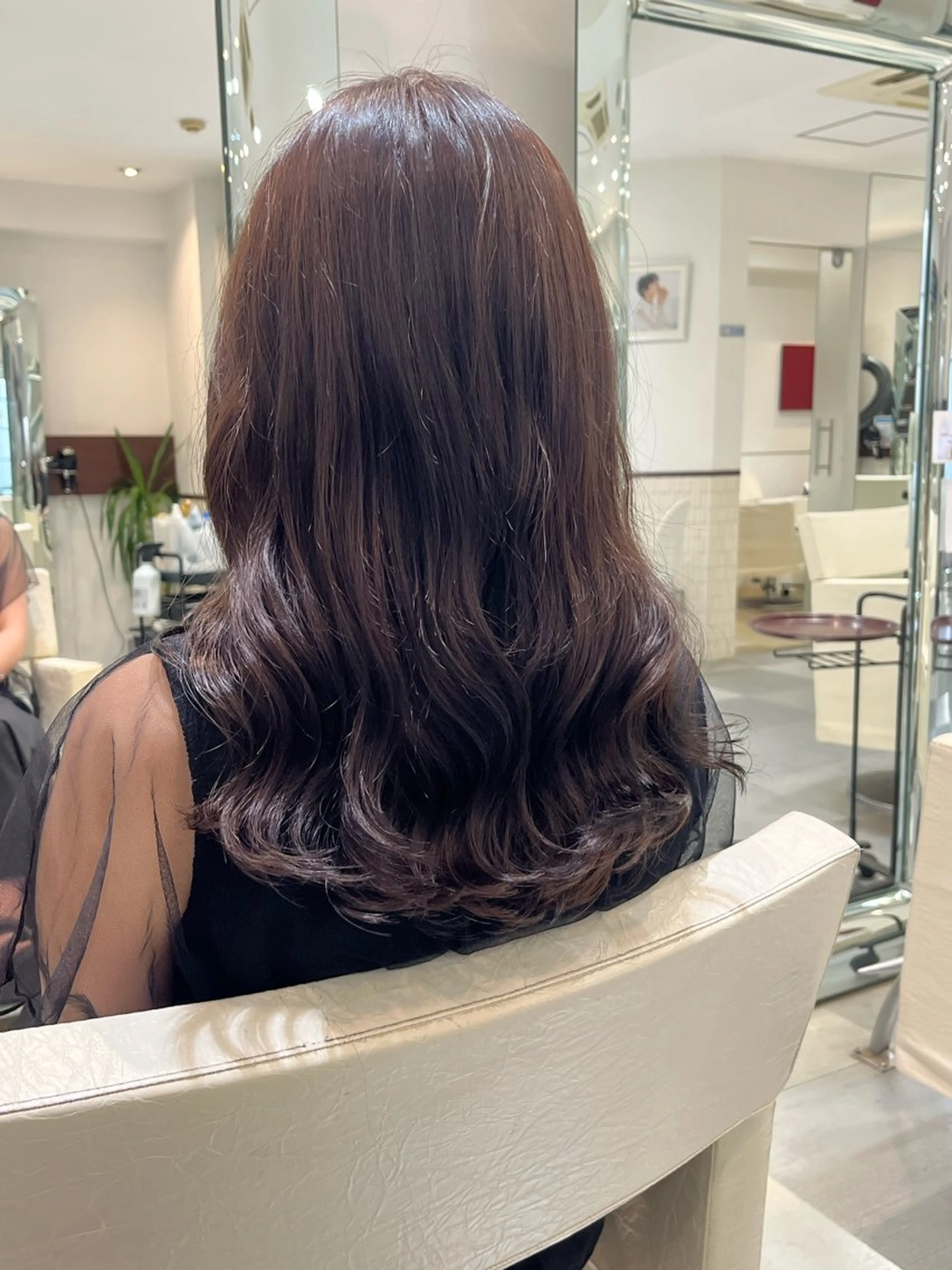 ロング パーマ ボブ 韓国風ヘア デジタルパーマ カット パーマ トリートメント コテ巻き風パーマ 藤澤　知彌のヘアスタイル