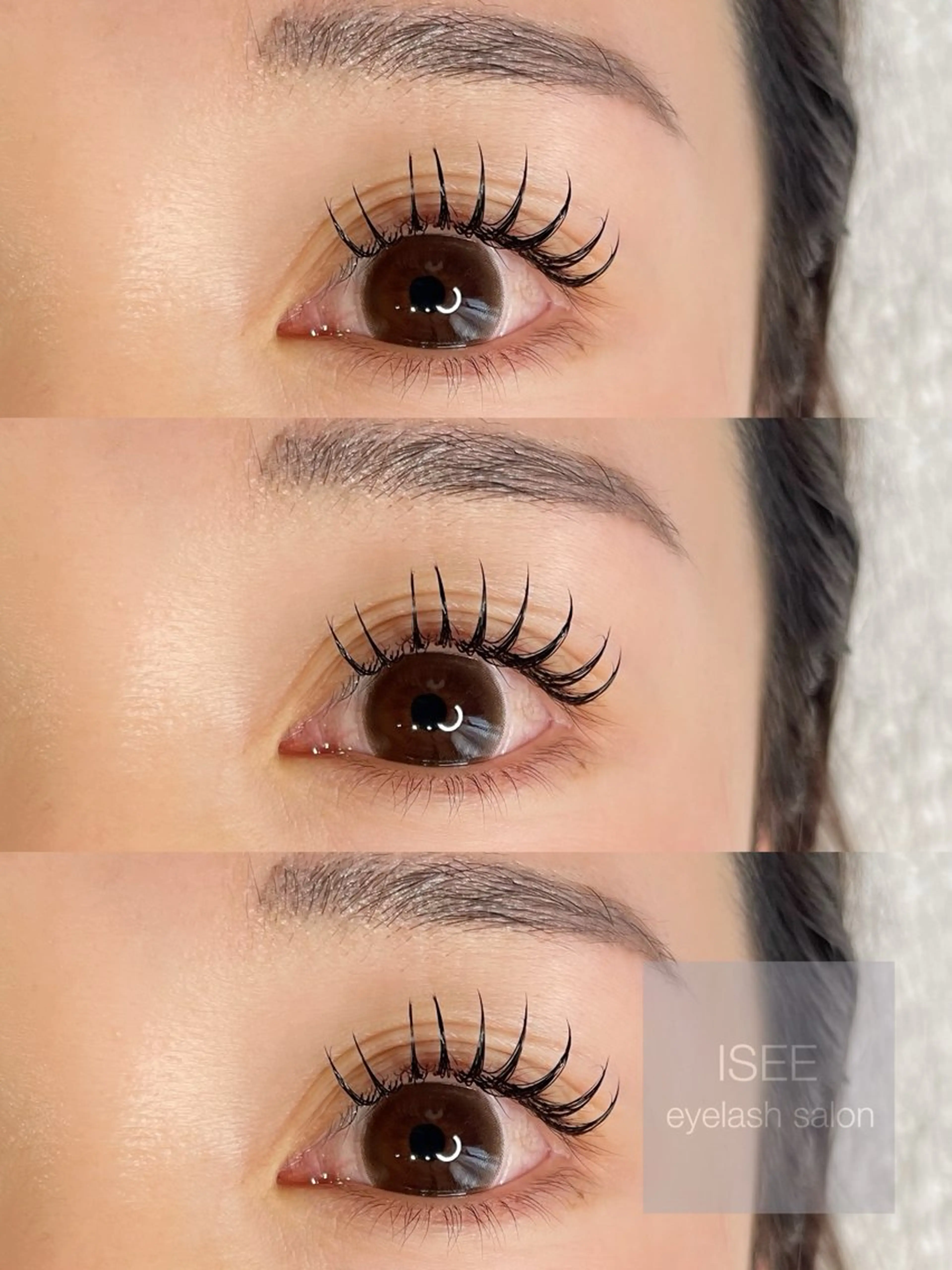 マツエク・マツパ フラットラッシュ ISEE eyelashのマツエク・マツパデザイン