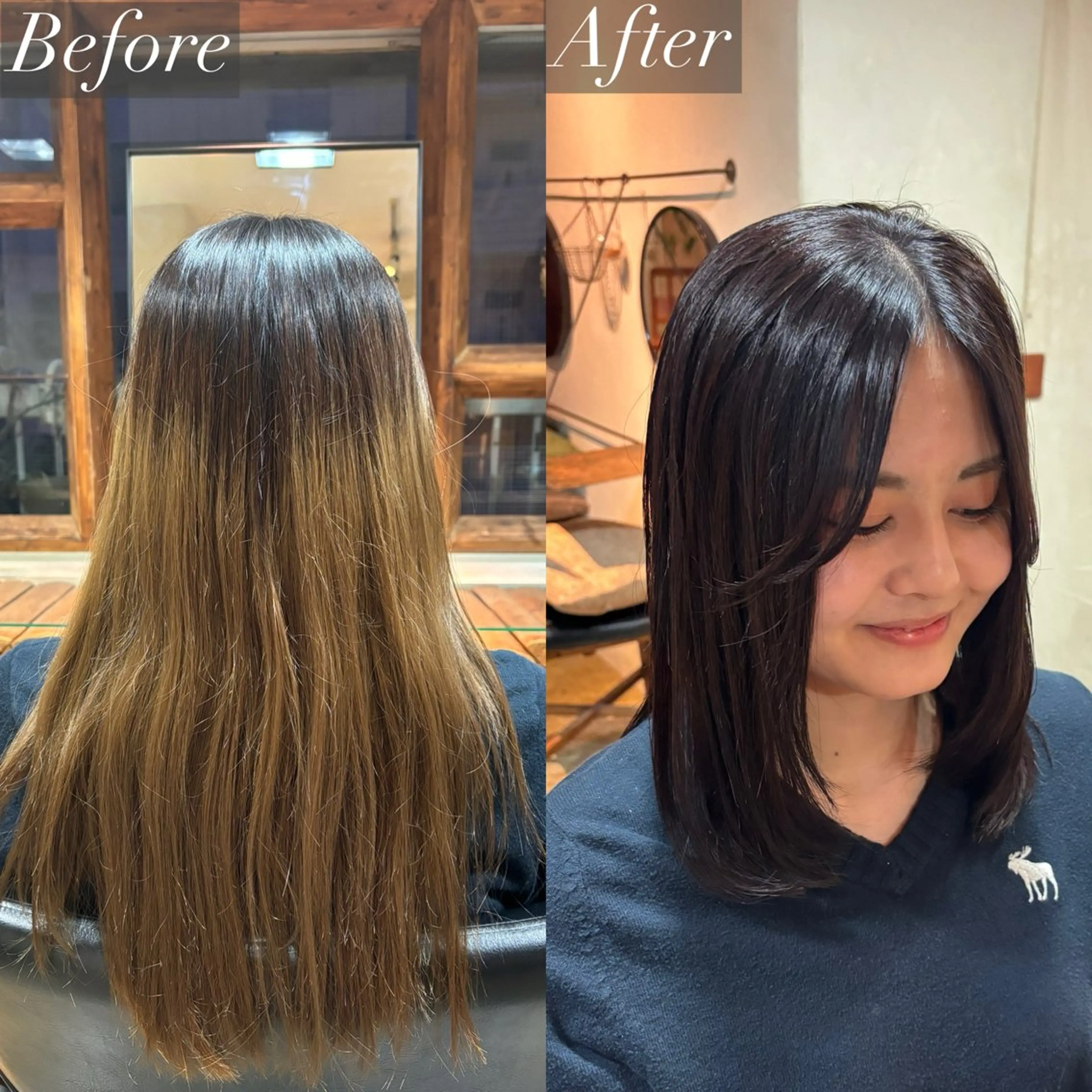 セミロング カラー ⌇🌹透明感カラー 🌹ᴍᴇɢᴜᴍɪ ⌇のヘアスタイル