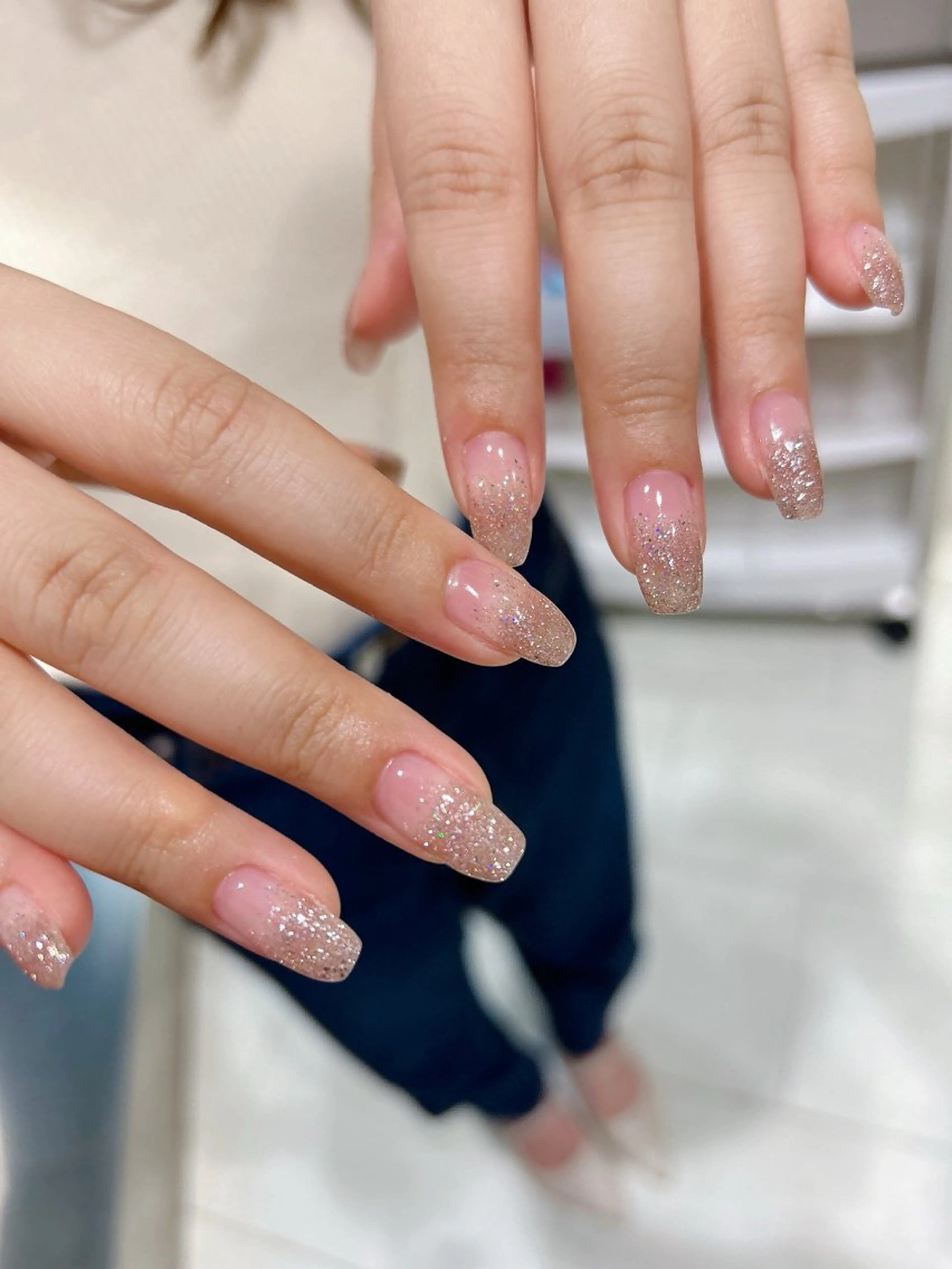 ネイル フラッシュネイル グラデーション ラメ(グリッター) ラメグラデーション ハンドネイル moka nail所属・moka nailのネイルデザイン