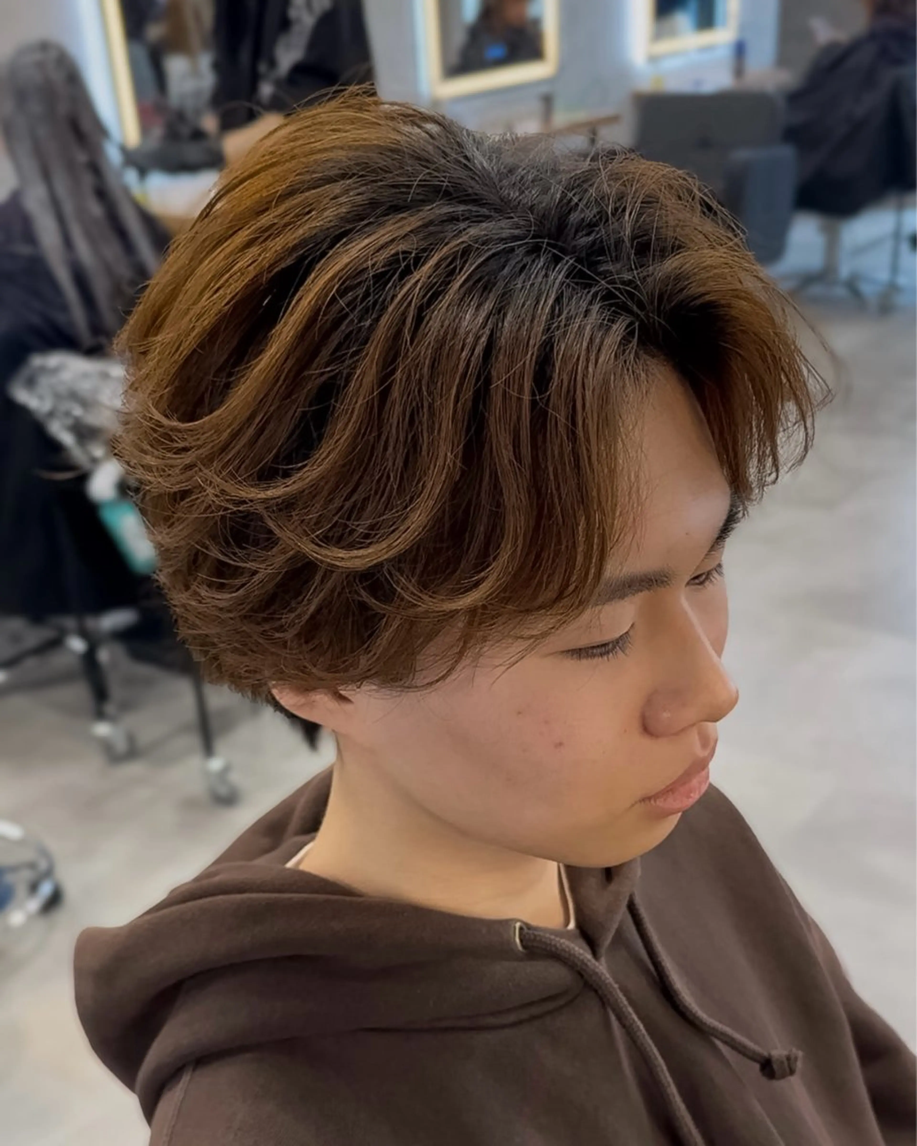 ショート パーマ メンズ フェザーパーマ メンズパーマ ショートヘア メンズウルフ特化🐺 🔥長山耕大🔥のヘアスタイル