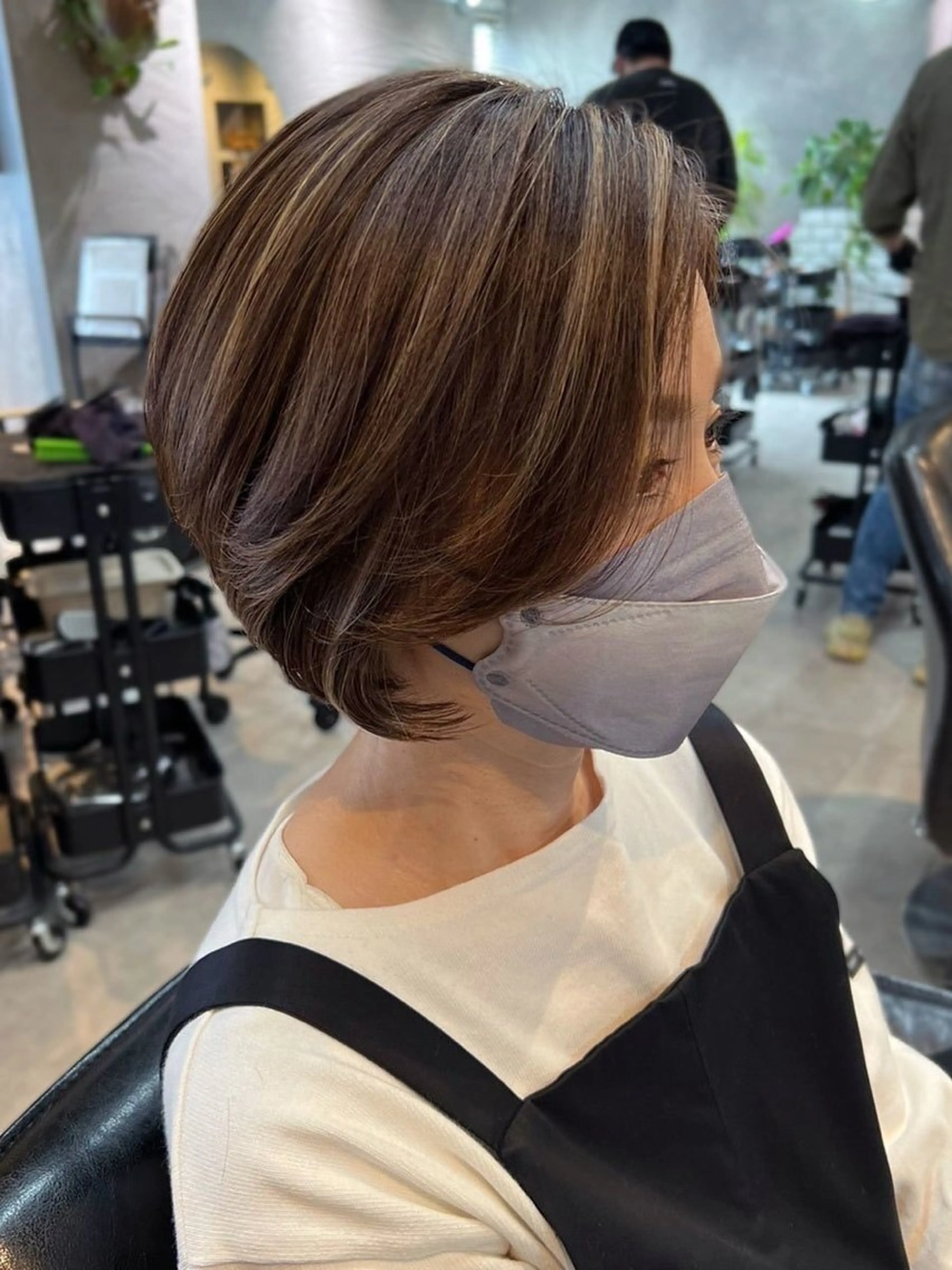 ショート カラー ハイライトカラー ハイライト 髪質改善 ショートヘア カット トリートメント 内藤　宏紀 tidasmileのヘアスタイル