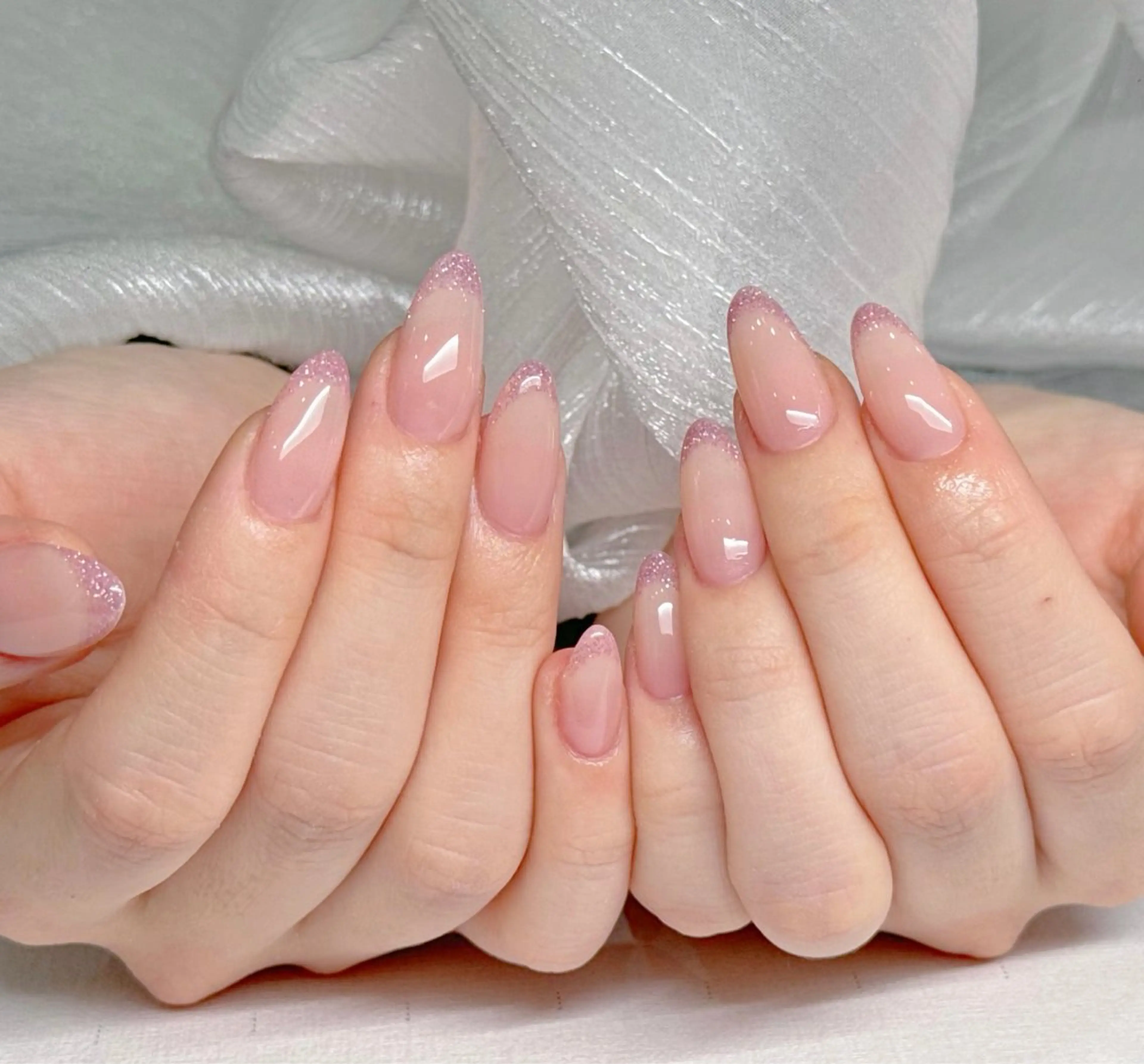 ネイル オーロラネイル ブルー チークネイル フットネイル フレンチネイル ハンドネイル REI レイのネイルデザイン