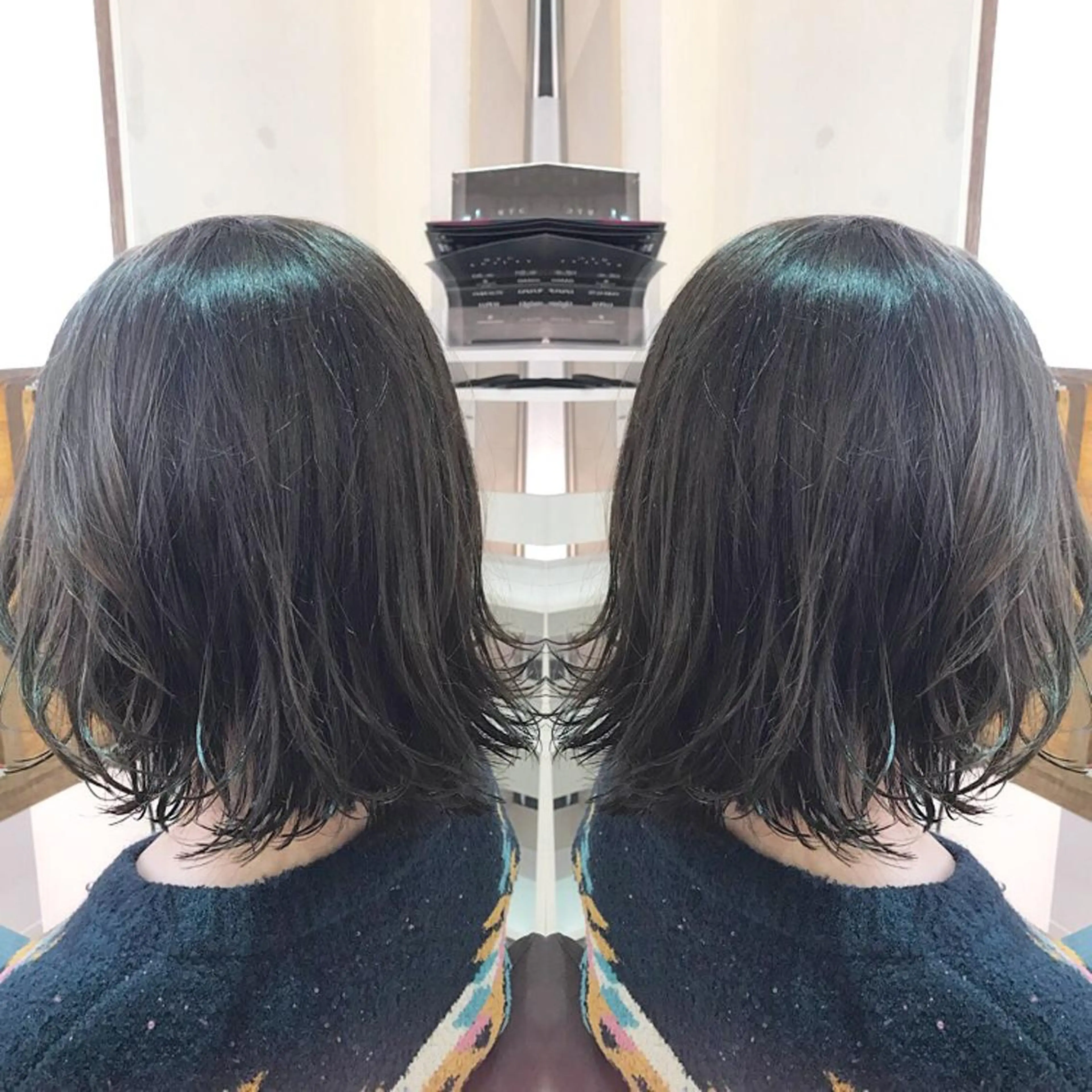 ショート ミディアム カラー 切りっぱなしボブ グレージュ ボブ 青木 茂樹⭐️ 透明感カラーのヘアスタイル