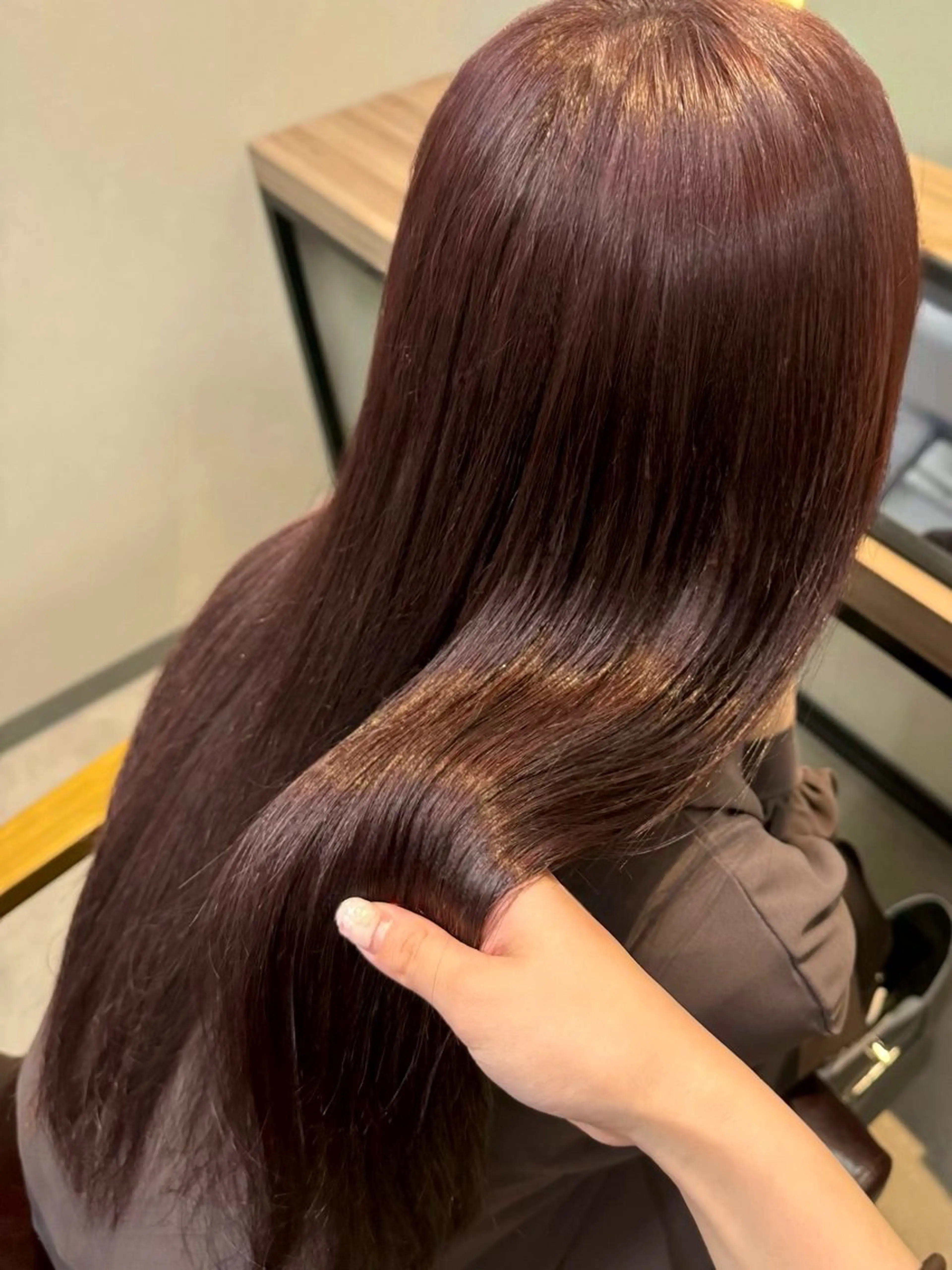 ロング カラー ブリーチ ブラウンカラー ダブルカラー ブリーチなしカラー レッドカラー ヘアカラー 髪質改善/レイヤー/ 🐣kokoro🌸のヘアスタイル