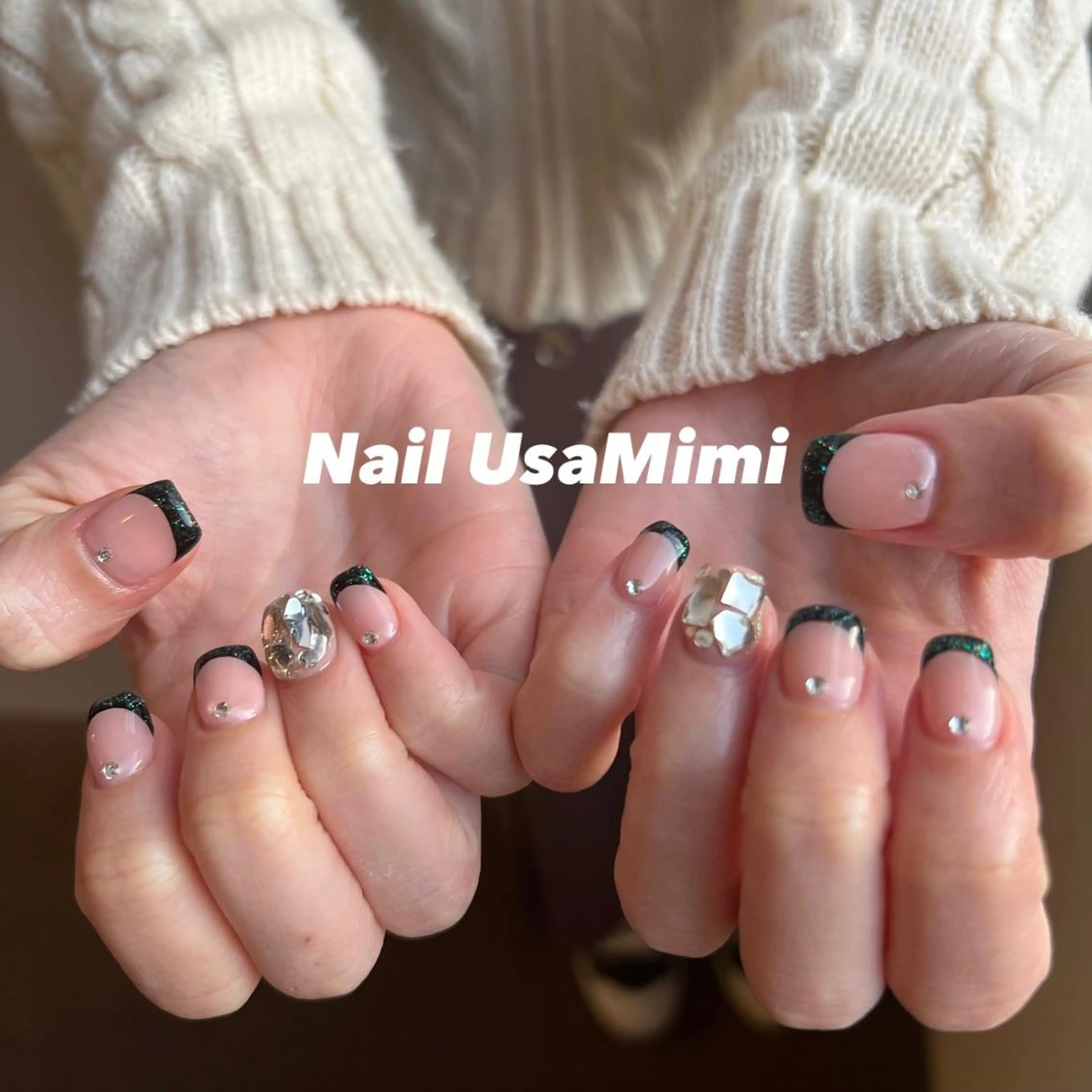 ネイル クリアネイル フットネイル ジェルネイル マグネットネイル 持ち込み 本町ネイルNail UsaMimiのネイルデザイン