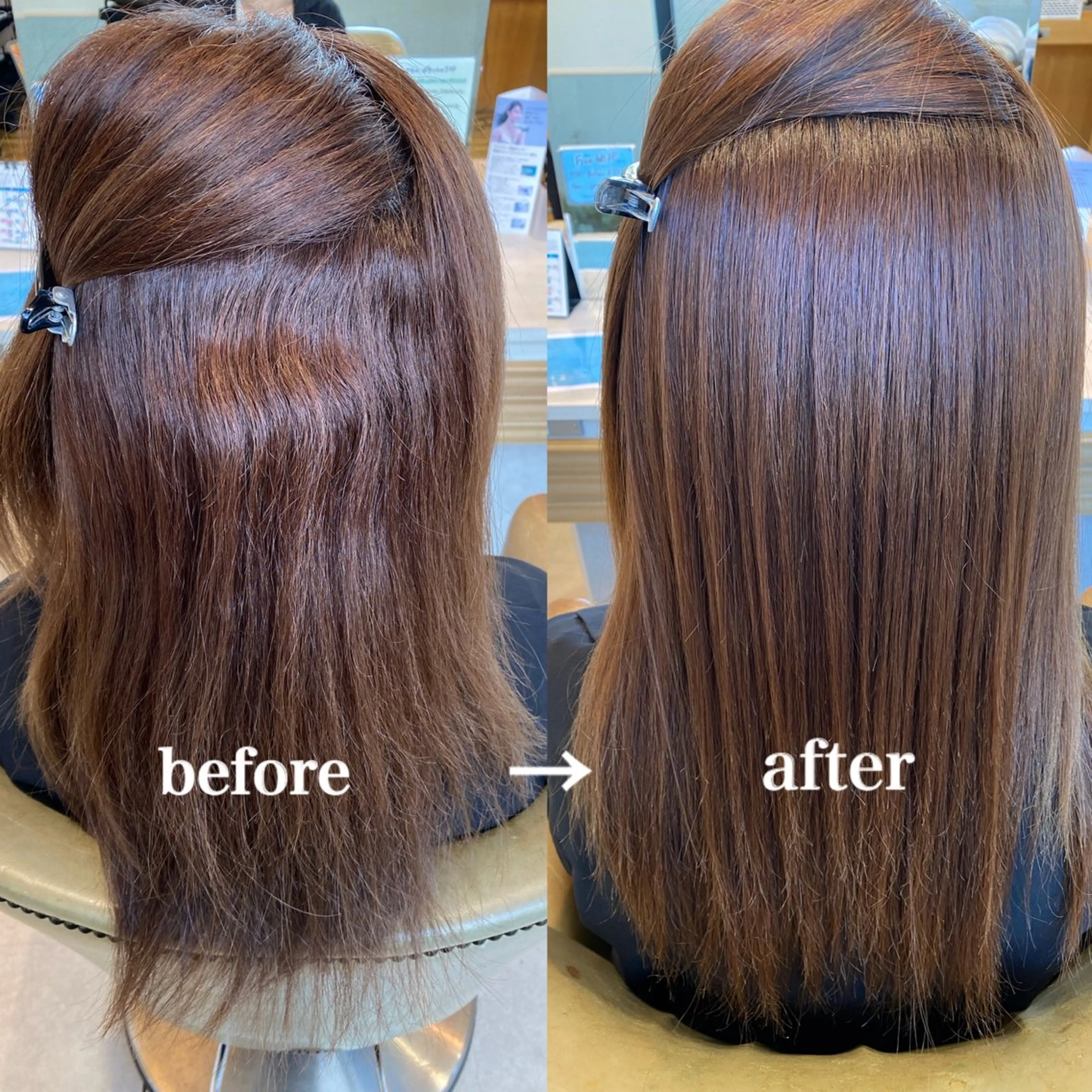 ロング 縮毛矯正 岡本 梨沙のヘアスタイル