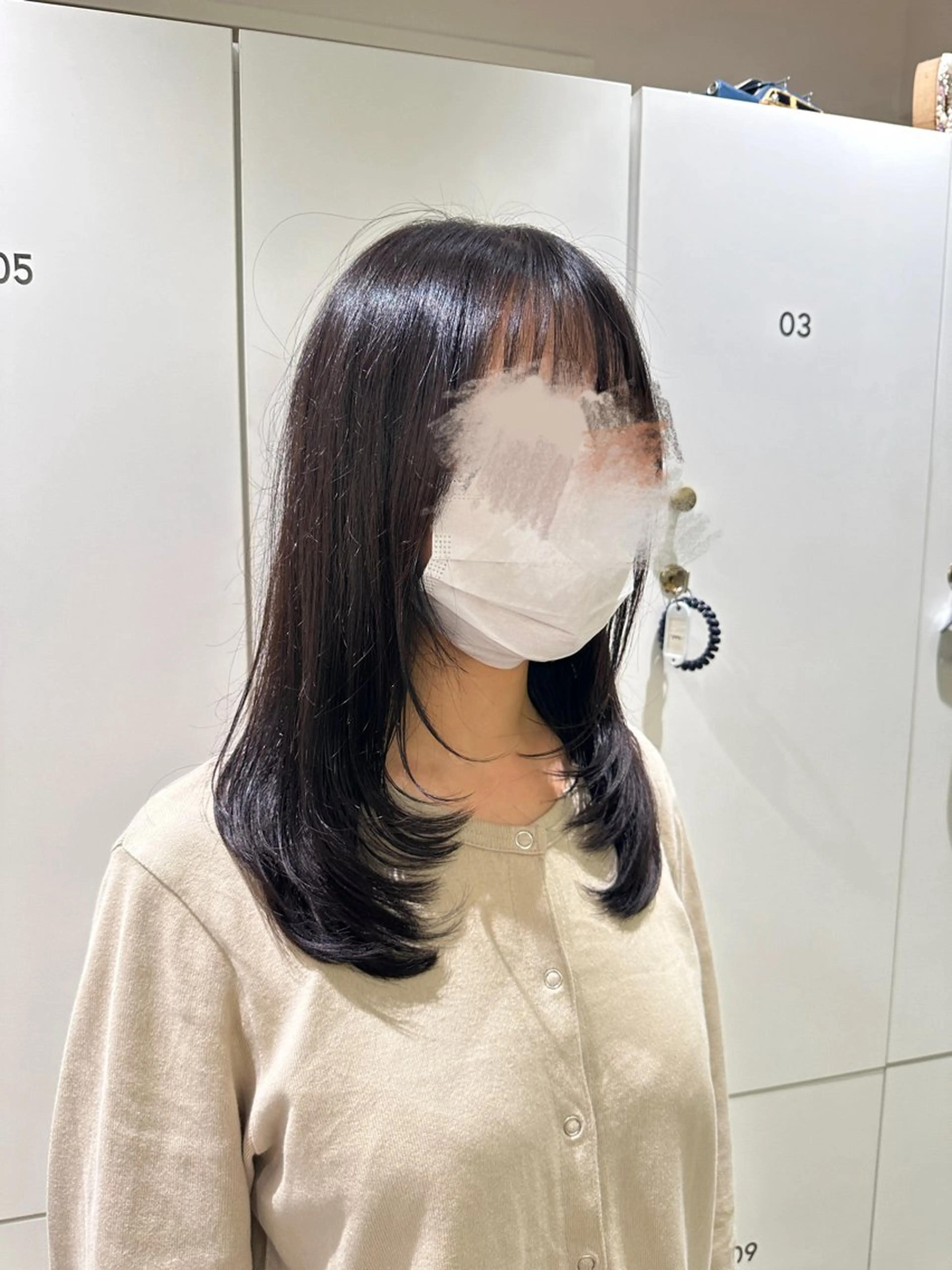 ミディアム 切りっぱなし/髪質 改善矯正/さやか🫧のヘアスタイル