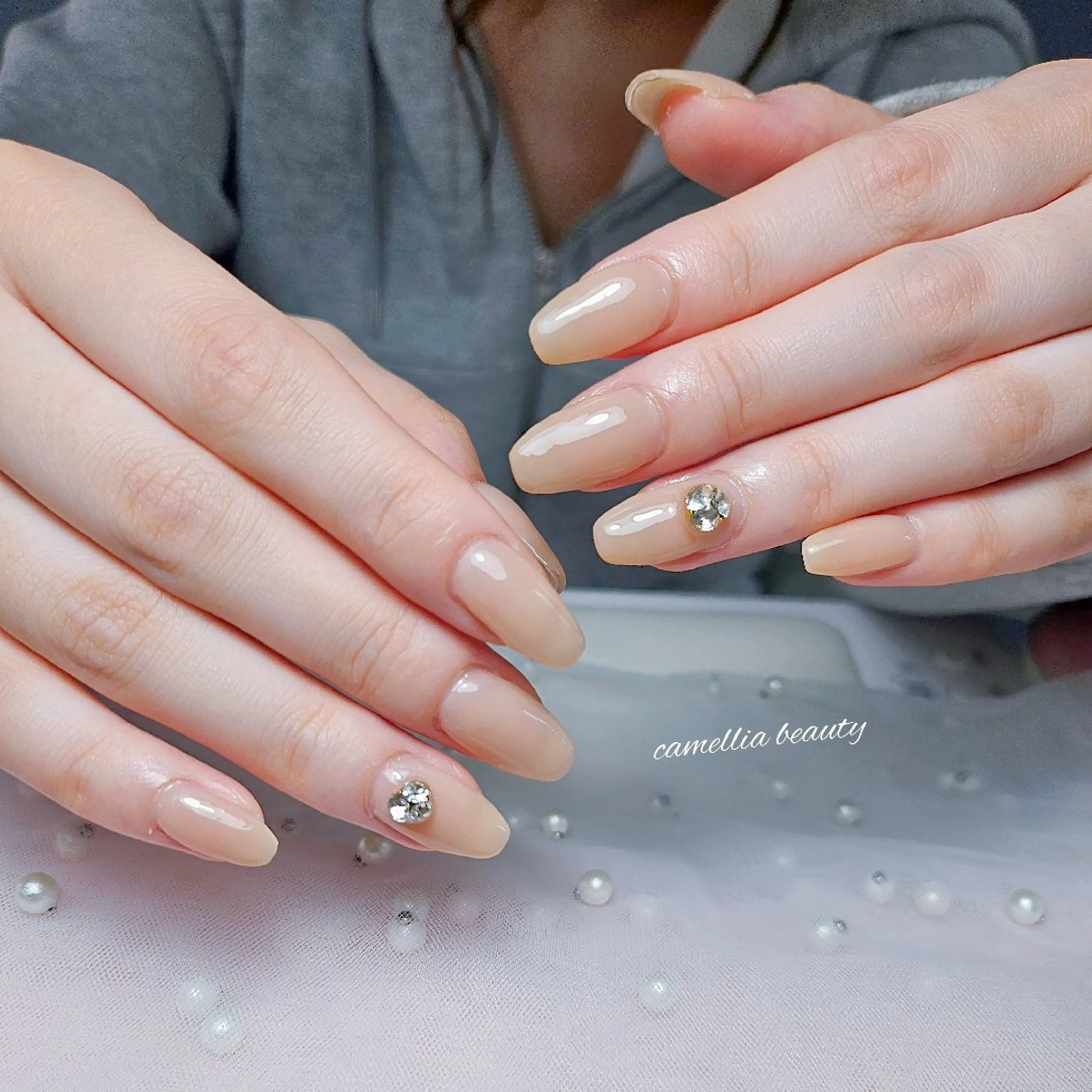 ネイル シンプルネイル be nail所属・CAMELLIA  NAILサロン新松戸のネイルデザイン