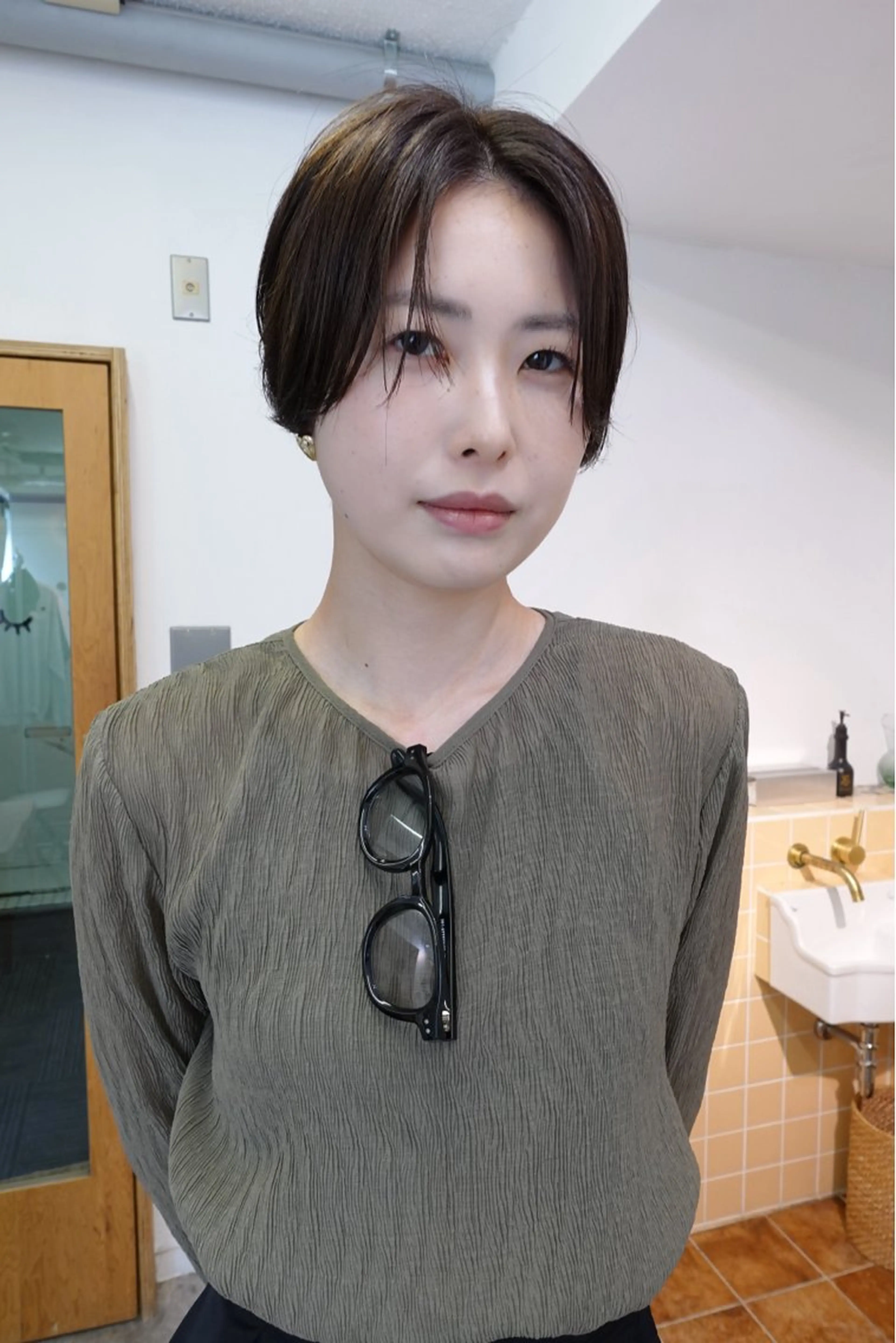 ショート カラー カット ヘアカラー トリートメント sakura🌸 レイヤー/韓国ヘアのヘアスタイル