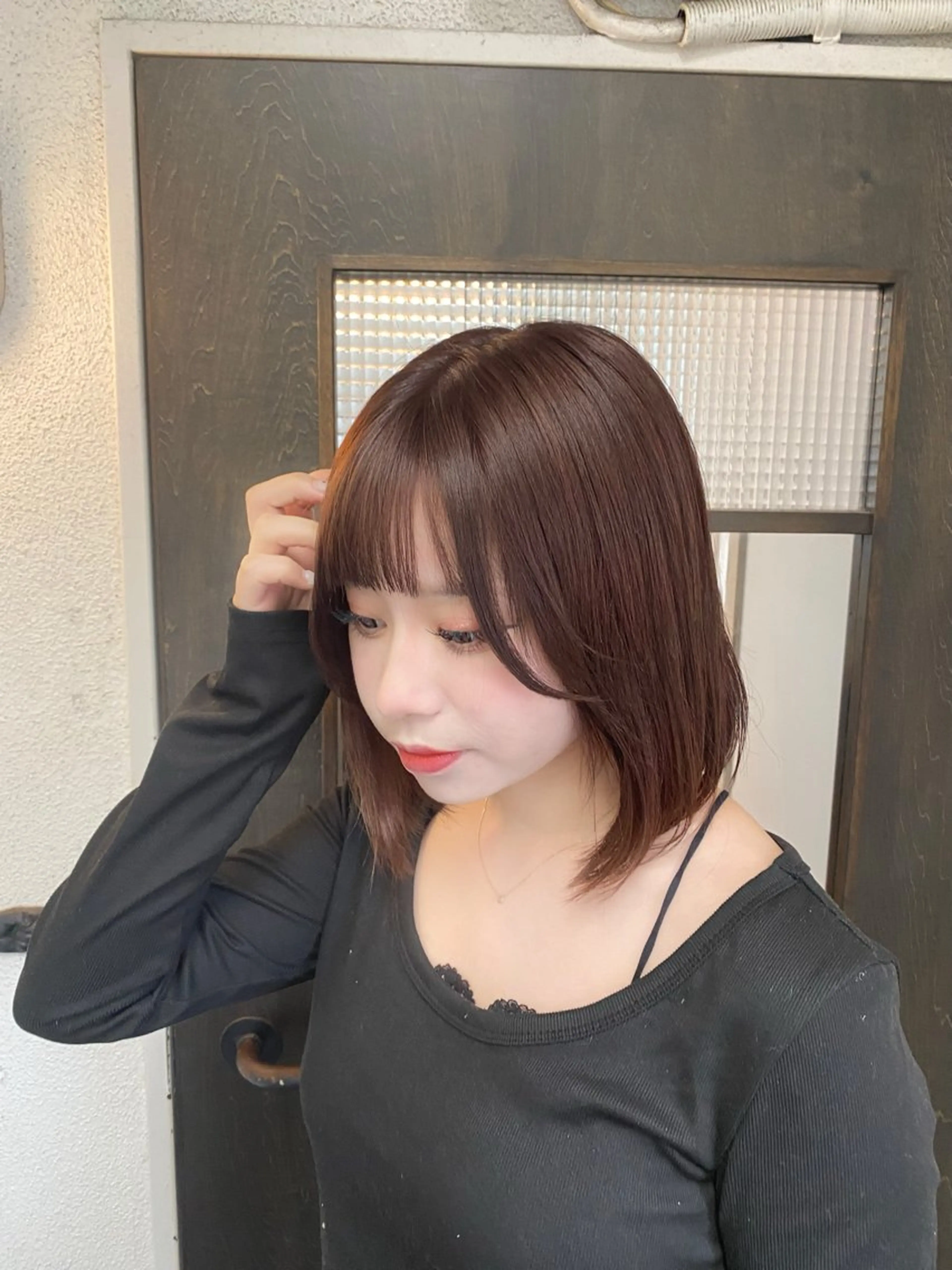 ショート カラー ブリーチ ブラウンカラー BATON.あずみ /カラー/縮毛矯正のヘアスタイル