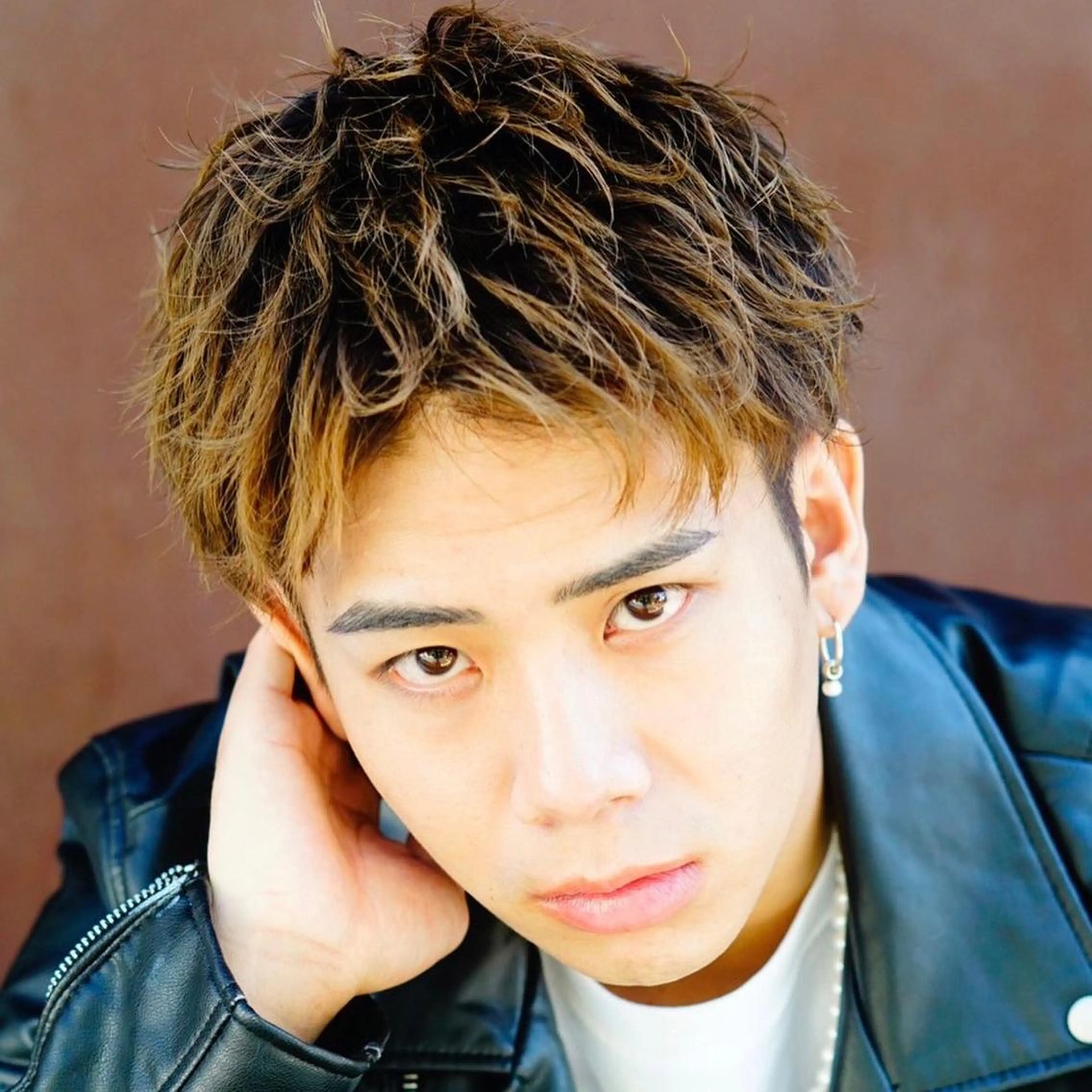 パーマ メンズ カット パーマ ヘアセット メンズブリーチカラー /パーマ ごーた立川のヘアスタイル