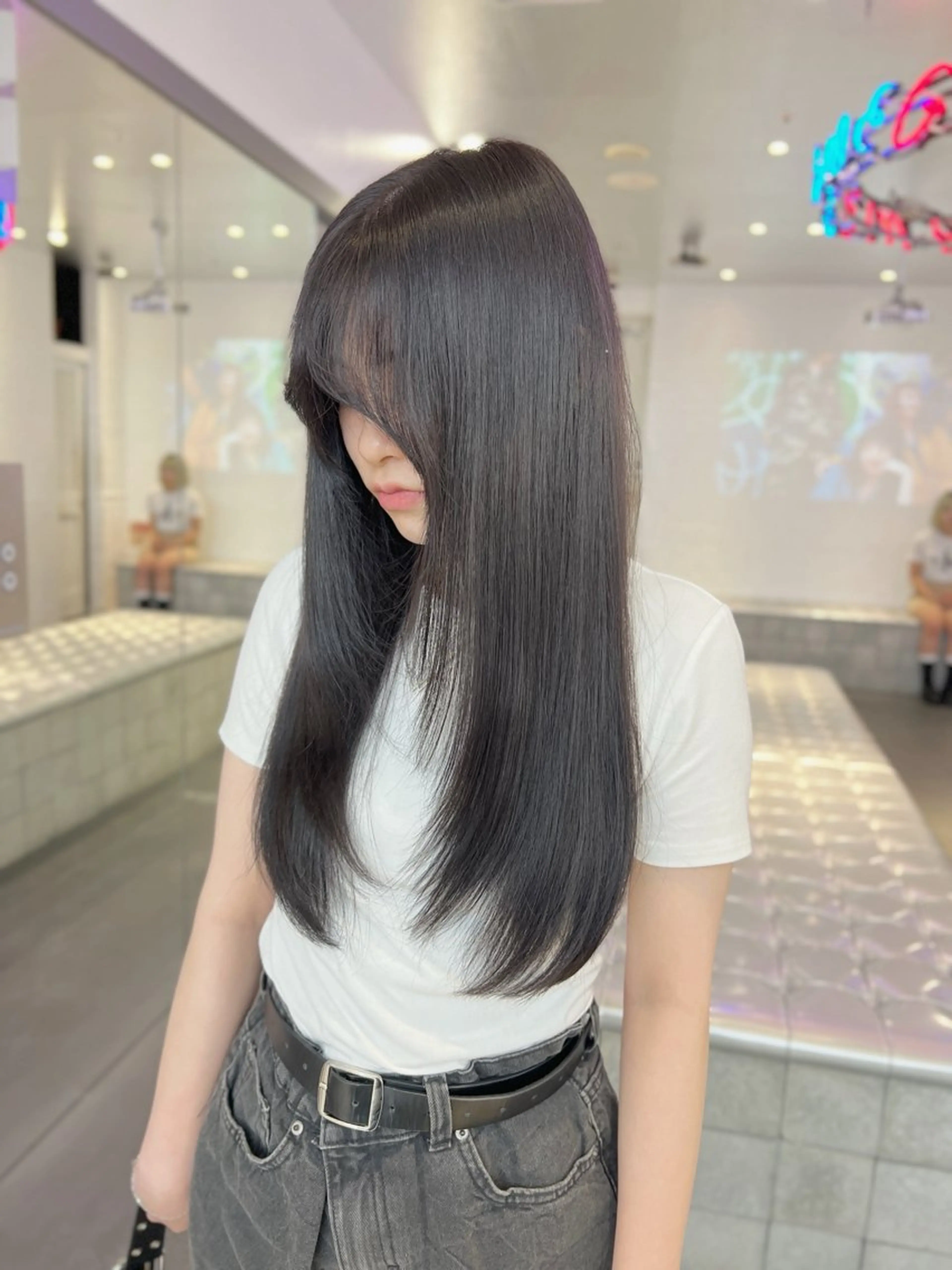 ロング カラー ヘアアレンジ レイヤーカット 天神レイヤーカット No.1💖マユカのヘアスタイル