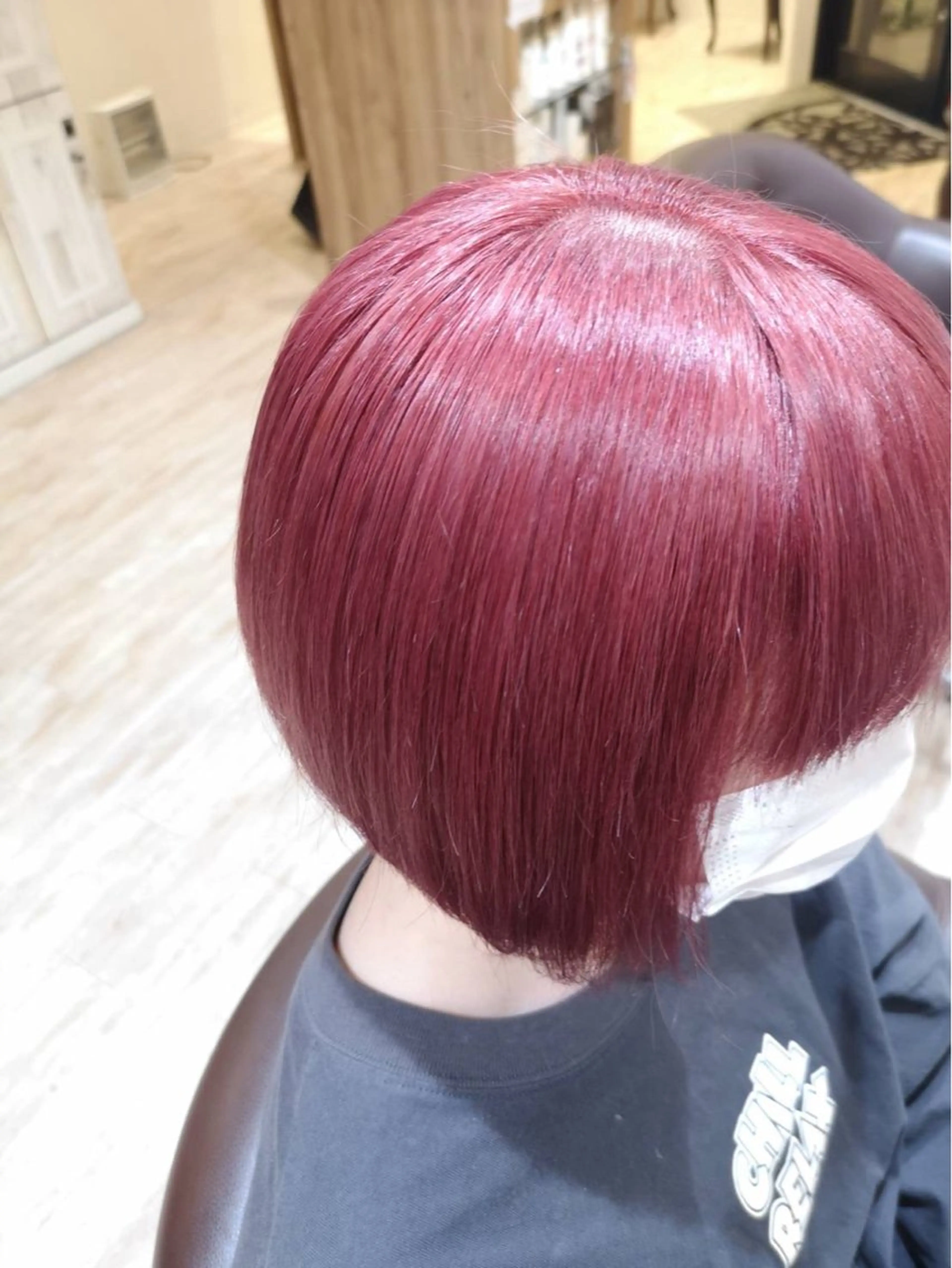 ミディアム カラー 似合わせカットパーマ 長峯丈士のヘアスタイル