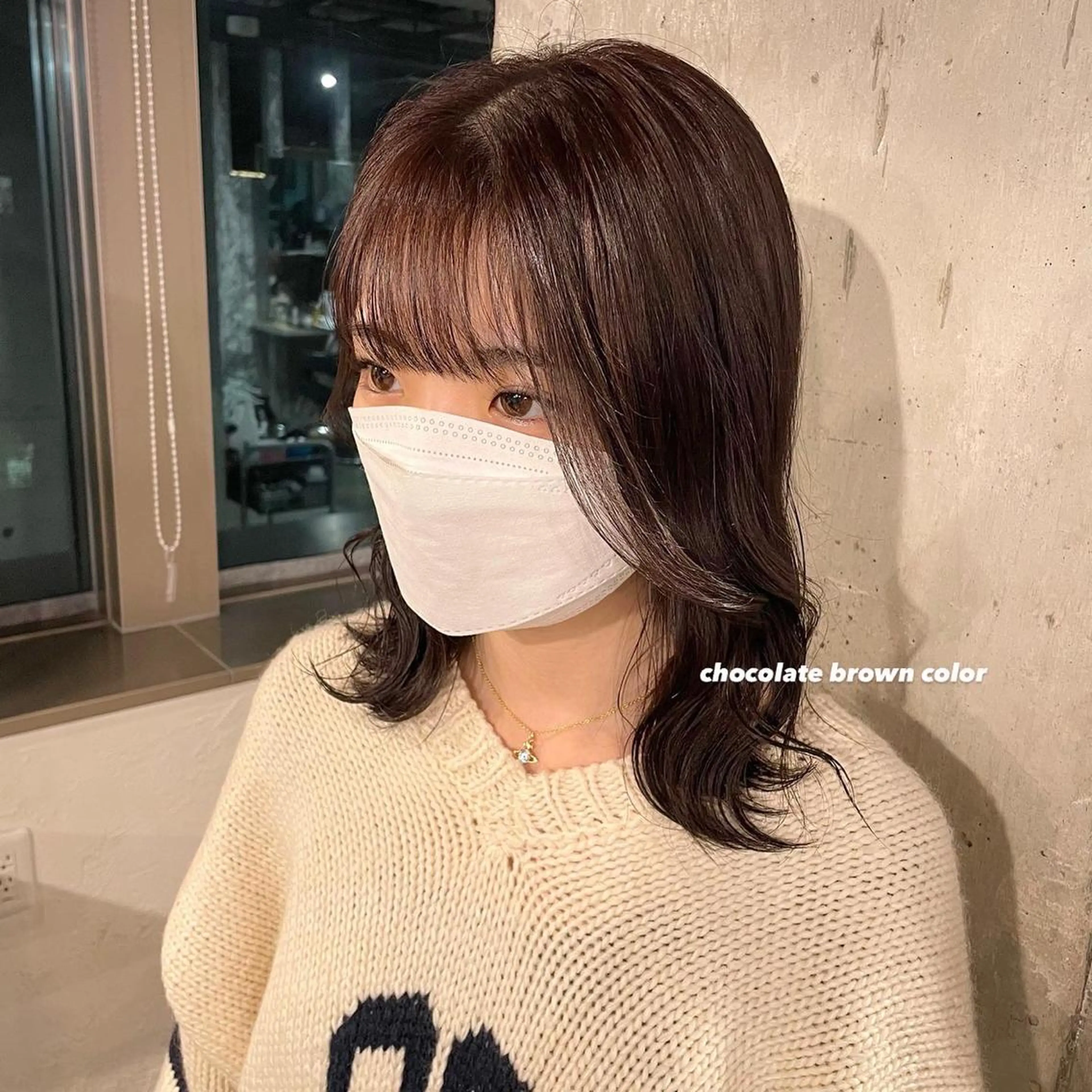 セミロング カラー パーマ ヘアアレンジ メンズ ネイル マツエク・マツパ 透明感カラー・レイヤ ー🎀amika🎀のヘアスタイル