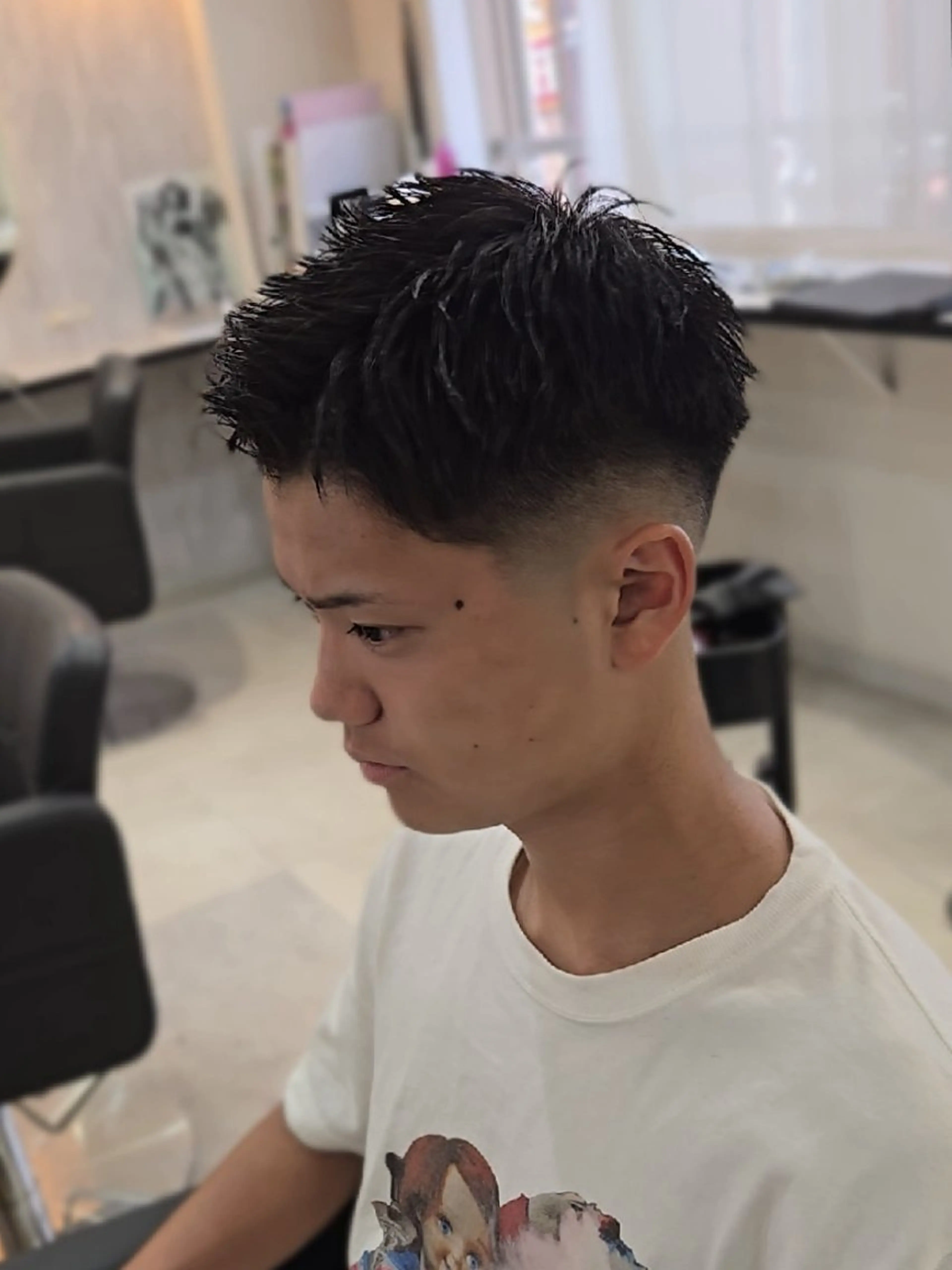 メンズ ショート フェードカット ショートヘア カット ヘアセット LEN名古屋/パーマ 海外ヘア/メンズ特化のヘアスタイル