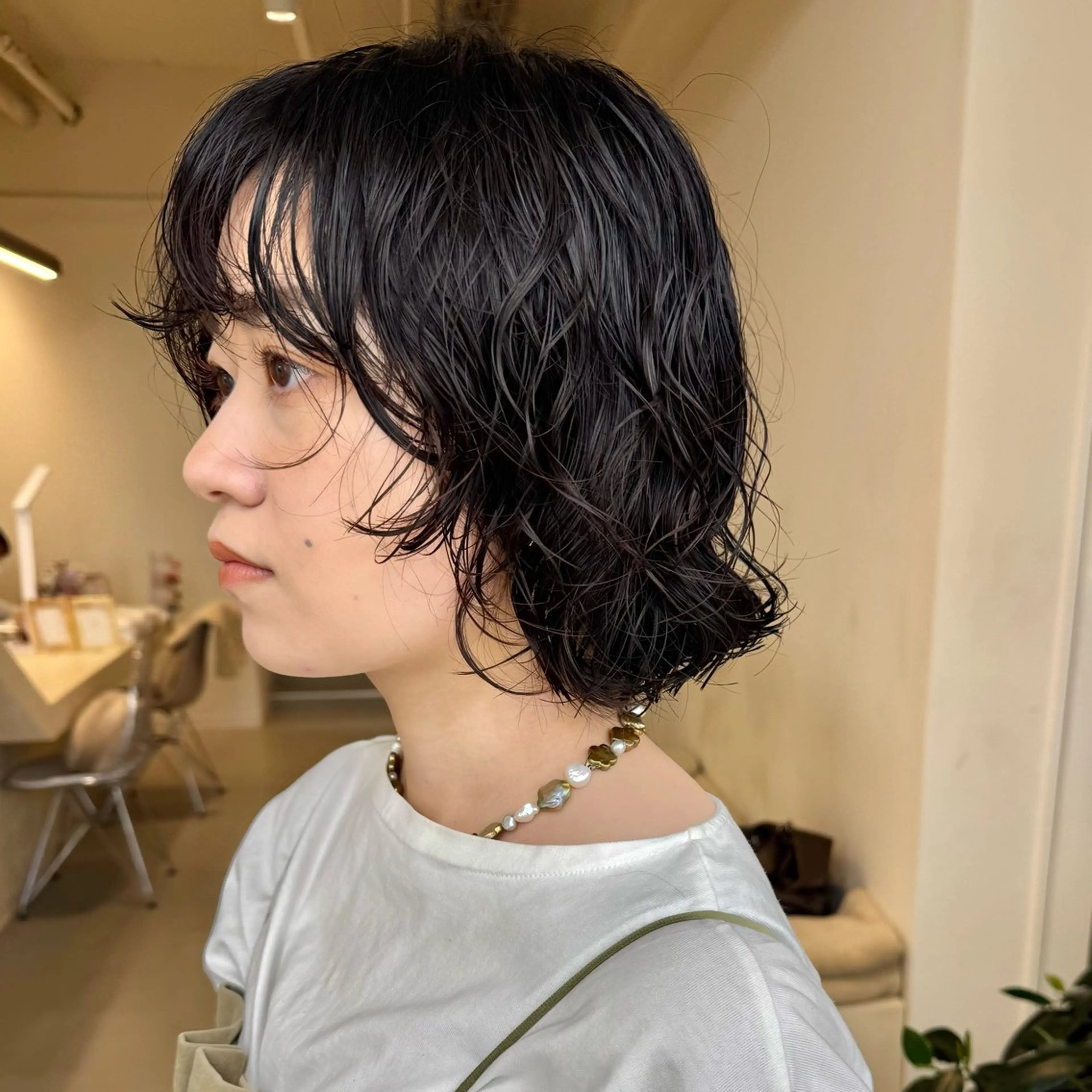 ショート パーマ ボブ カット パーマ トリートメント kvell by urban.所属・ショート・ボブ ・ウルフ✂︎IMAIのヘアスタイル