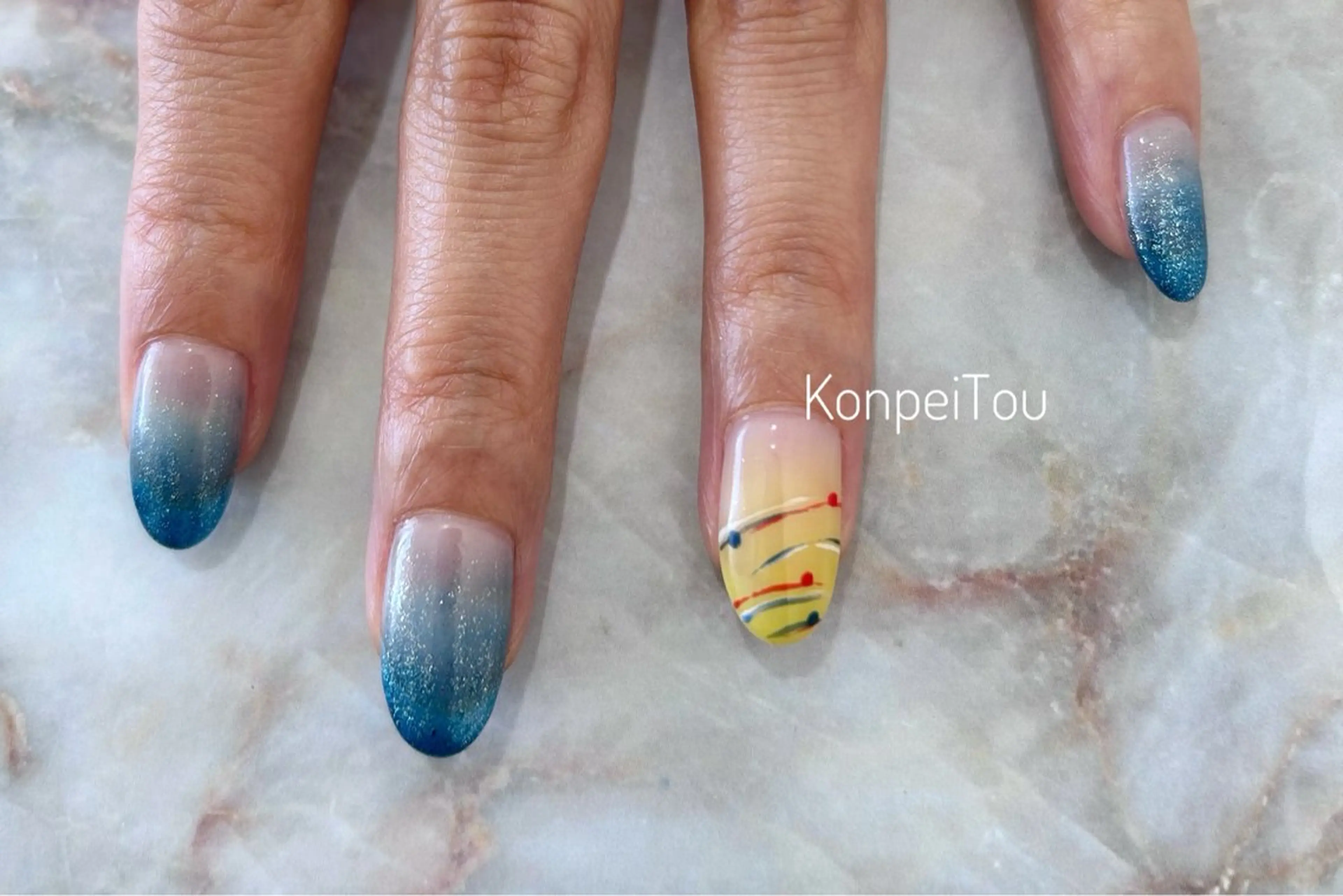 ネイル ヨーヨーネイル おうちのネイルサロン　konpeiTou〜こんぺいとう〜所属・おうちのネイルサロン KonpeiTouのネイルデザイン