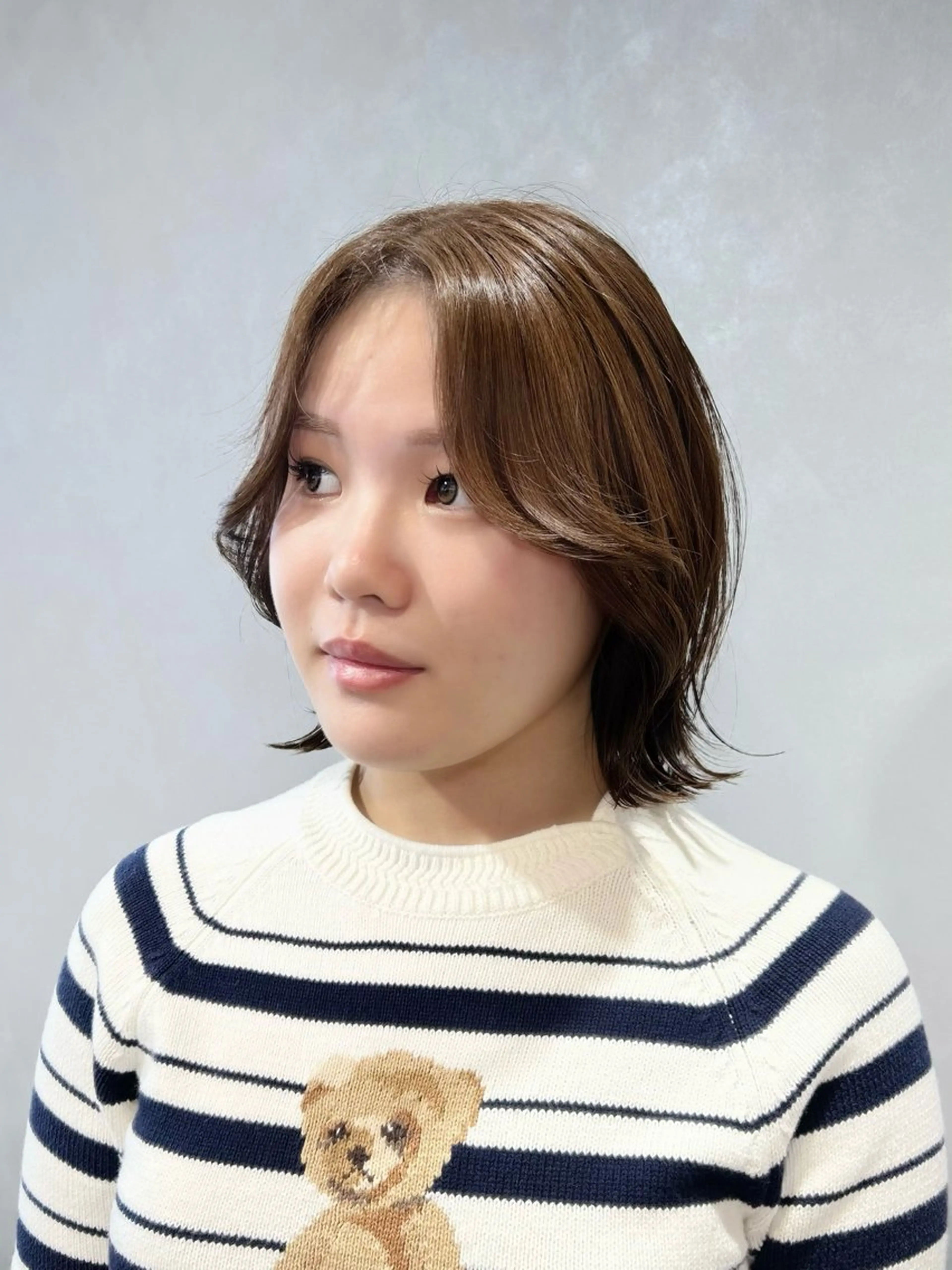 ミディアム カラー ボブレイヤー ミディアムレイヤー ボブ レイヤーカット カット ヘアカラー 池袋/小顔レイヤー/ 顔まわり/taigaのヘアスタイル